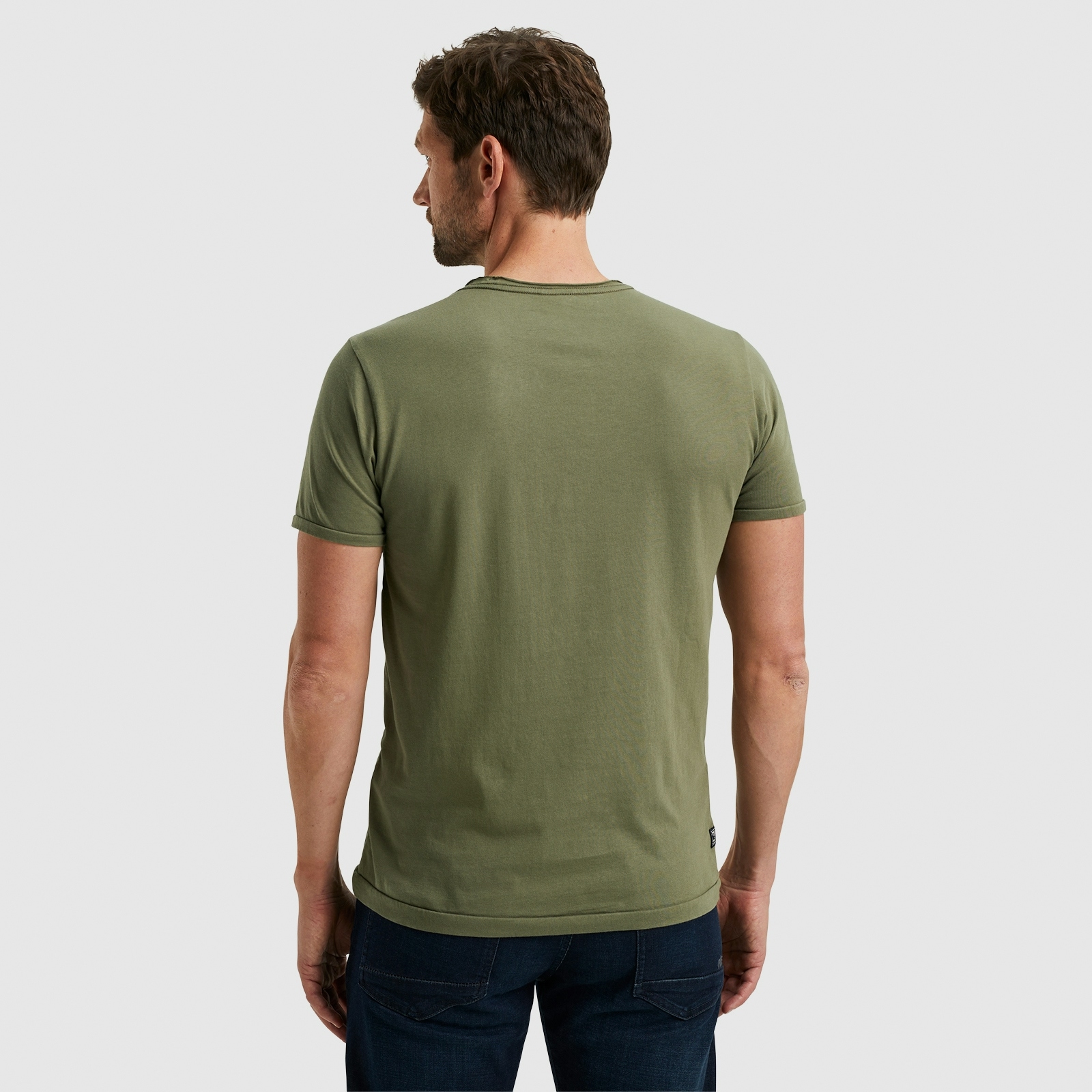 PME LEGEND T-Shirt mit eingefasstem Rundhalsausschnitt mit Rollkante