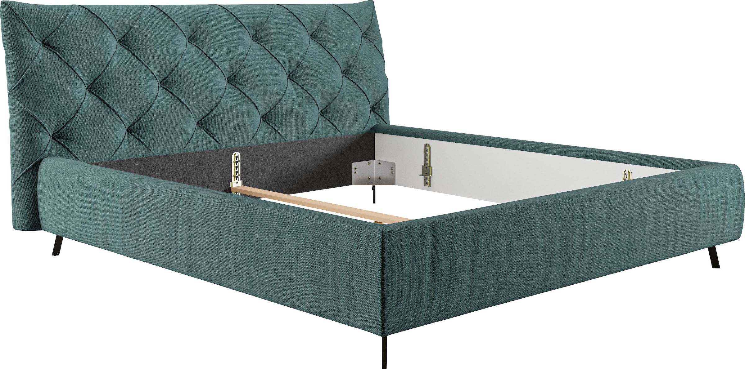 Leonique Polsterbett »Elloree, in 4 Breiten bis 200cm, auch in Leder« Kopfteilhöhe 105 cm, belastbar bis 280 kg, auch in Überlänge 220cm