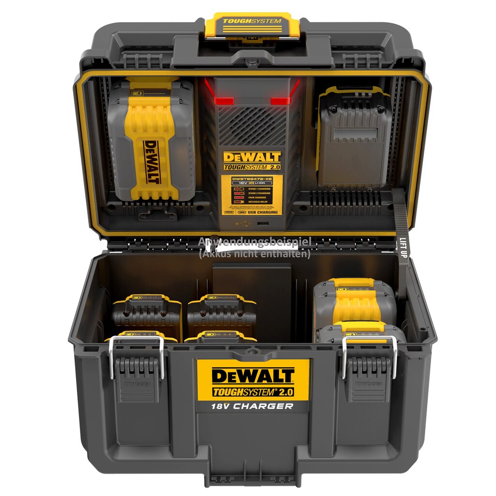 DeWalt Werkzeugkoffer »DWST83471-QW ToughSystem 2.0 Charger Box für DEWALT 18 Volt XR«