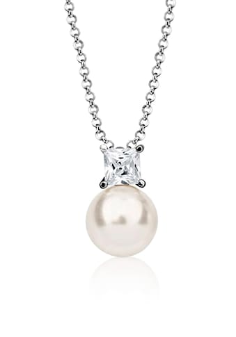 Nenalina Perlenkette »Zirkonia Synthetische Perle 925 Silber« kaufen