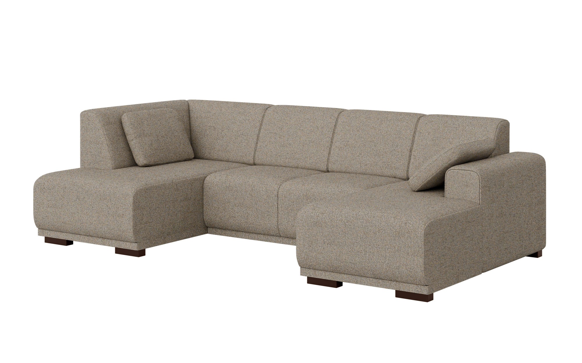 Home affaire Wohnlandschaft »BORNHOLM U-Form mit Recamiere rechts/links, B/T/H: 300/162/85 cm«, U-Form mit Wellenunterfederung, Recamiere rechts oder links bestellbar