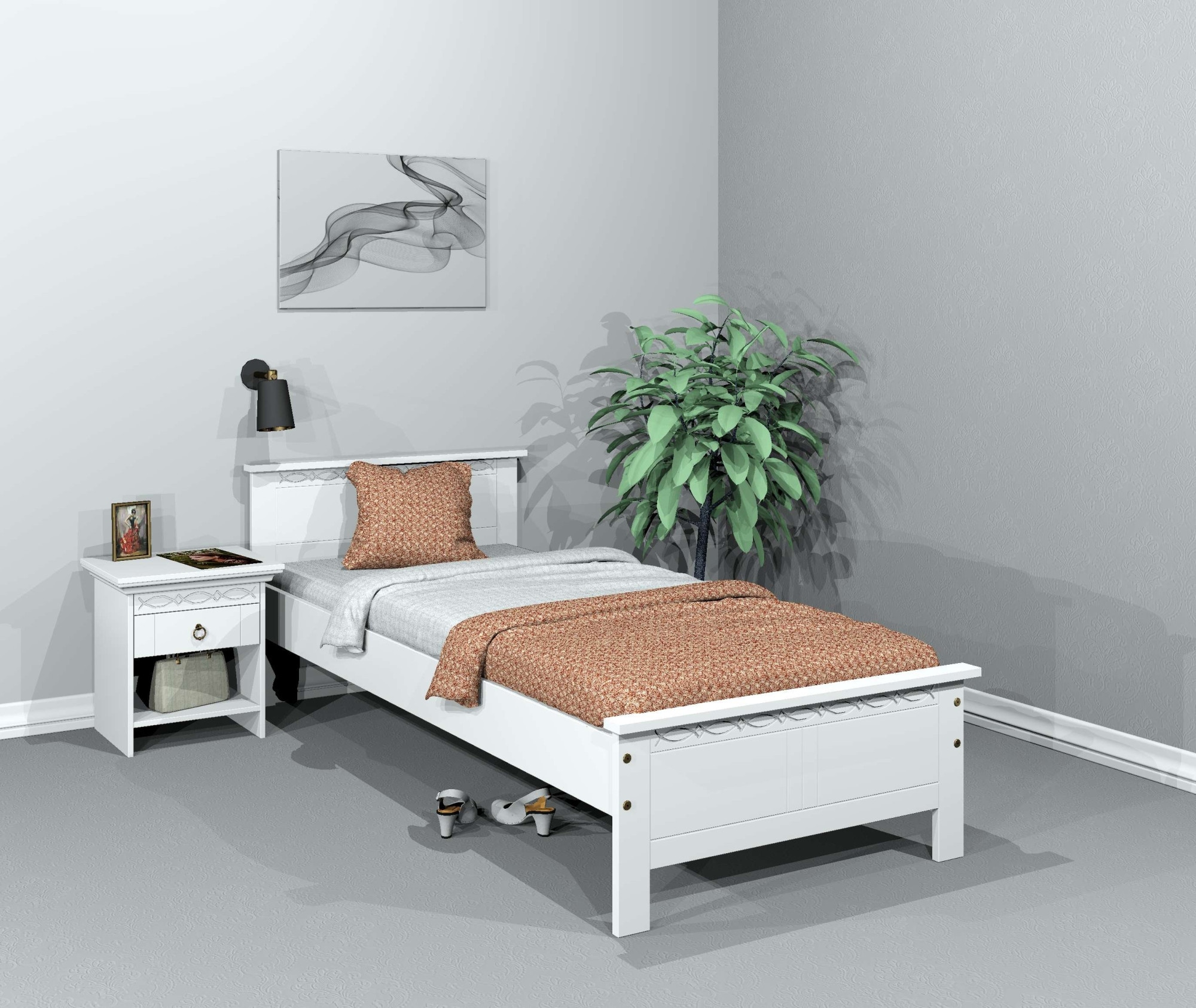 Home affaire Massivholzbett »Indra, TOPSELLER, Landhausstil, edles Design,zertifiziertes Massivholz«, (Breite/Belastbarkeit 180cm/220 KG, 140cm/180 KG, 90cm/120 KG), mit dekorativen Fräsungen, in 2 Breiten und Farben