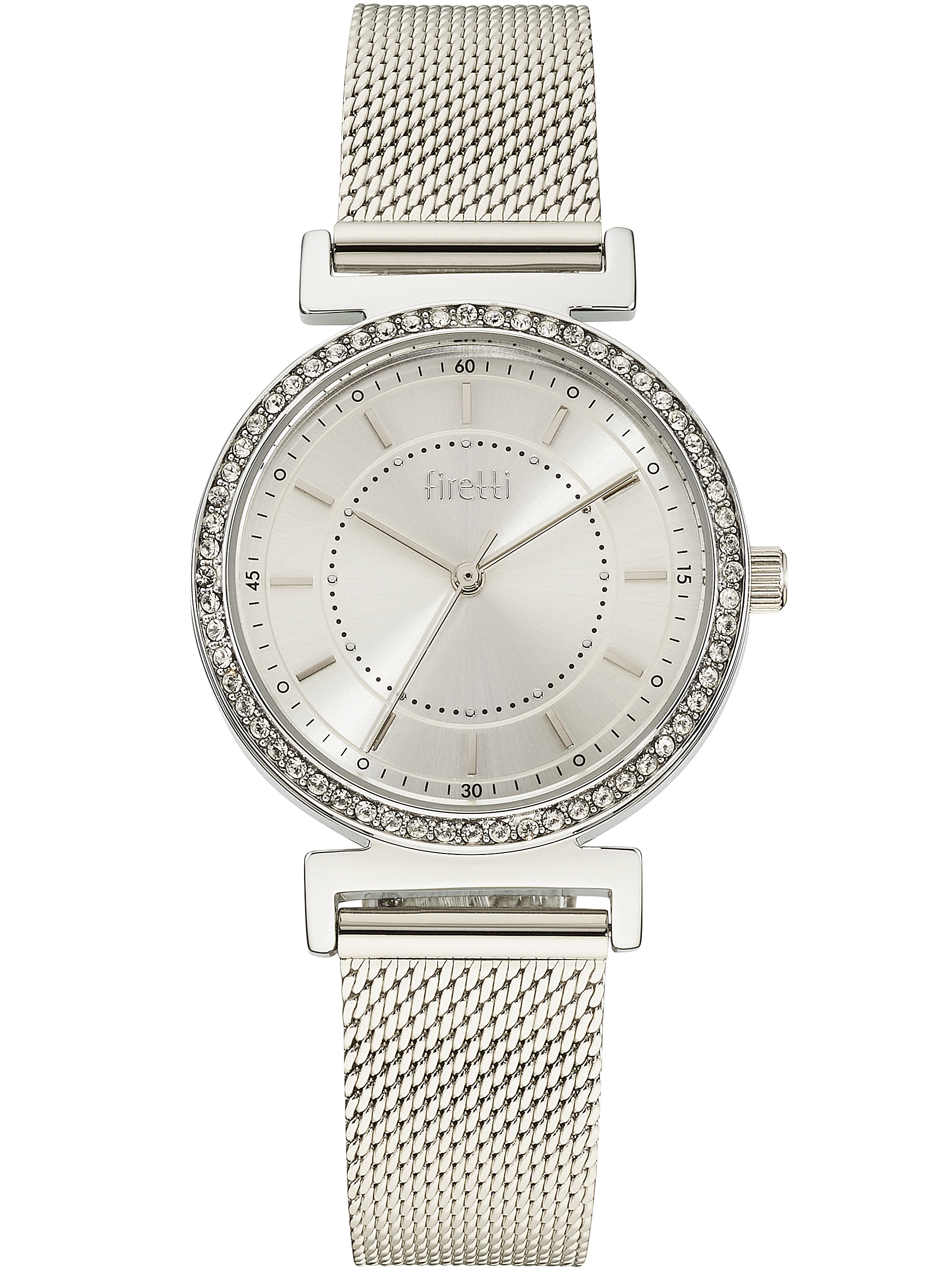 Firetti Quarzuhr »Elegance« Armbanduhr, Damenuhr, Edelstahlarmband, analog, Swarovski-Kristalle