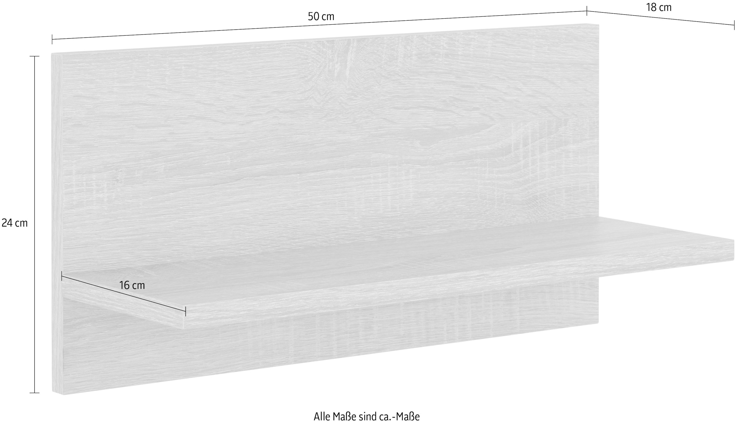 KOCHSTATION Wandregal »KS-Virginia«, 50 cm breit