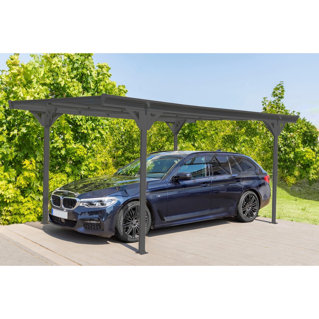 WESTMANN Einzelcarport »Flachdach«, Aluminium, 280 cm, Anthrazit