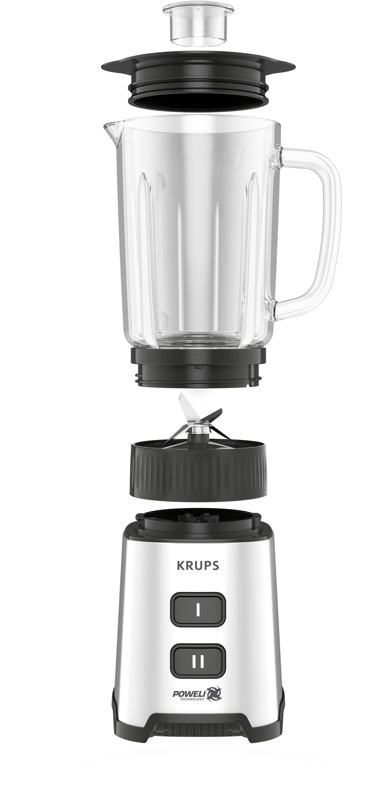 Krups Standmixer »KB17GD Pulseo«, 400 W, herausnehmbare Klingen, 2 Geschwindigkeiten, Textur-Kontrolle