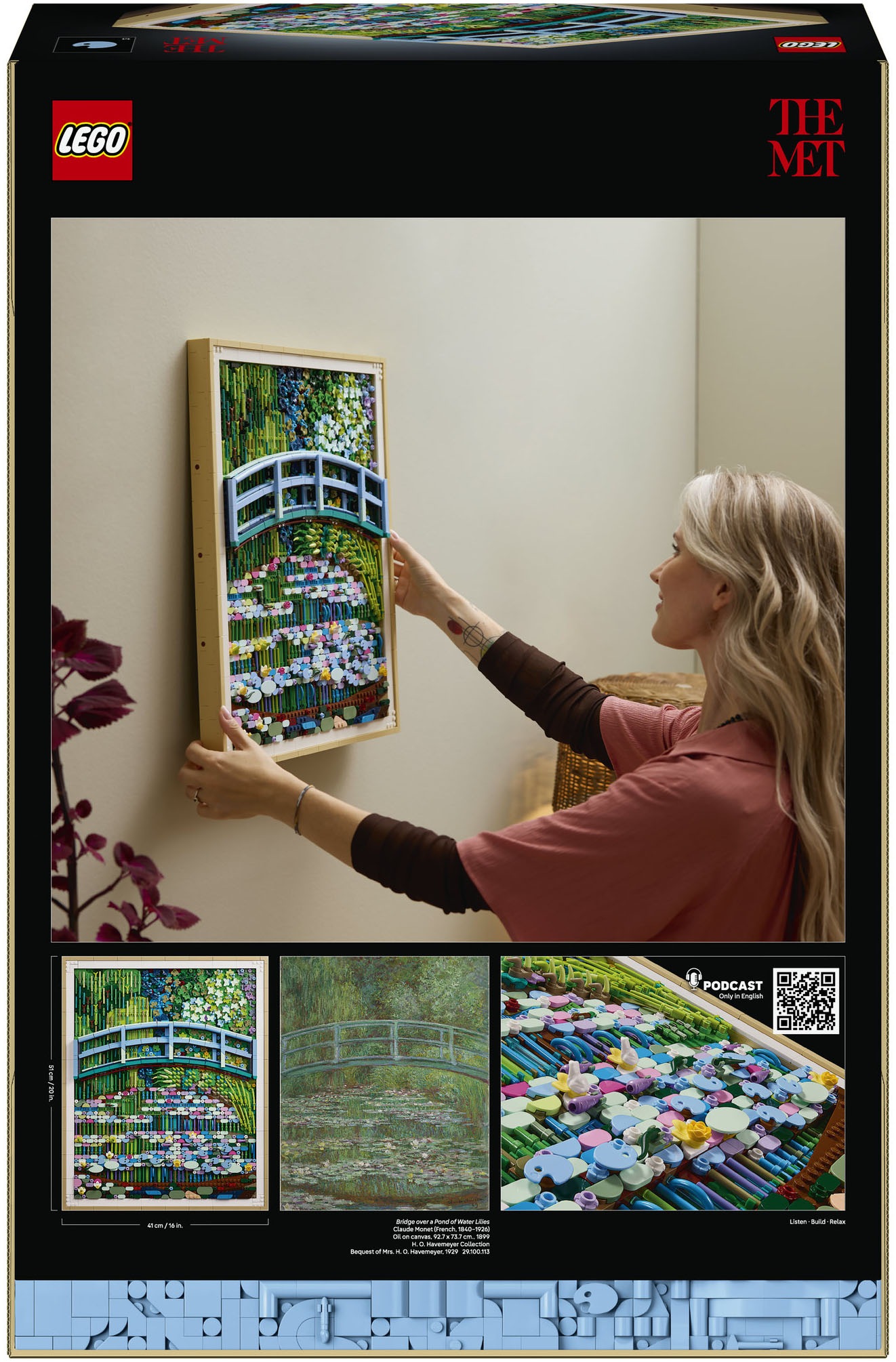 LEGO® Konstruktionsspielsteine »Claude Monet – Brücke über einen Seerosenteich (31220), LEGO ART«