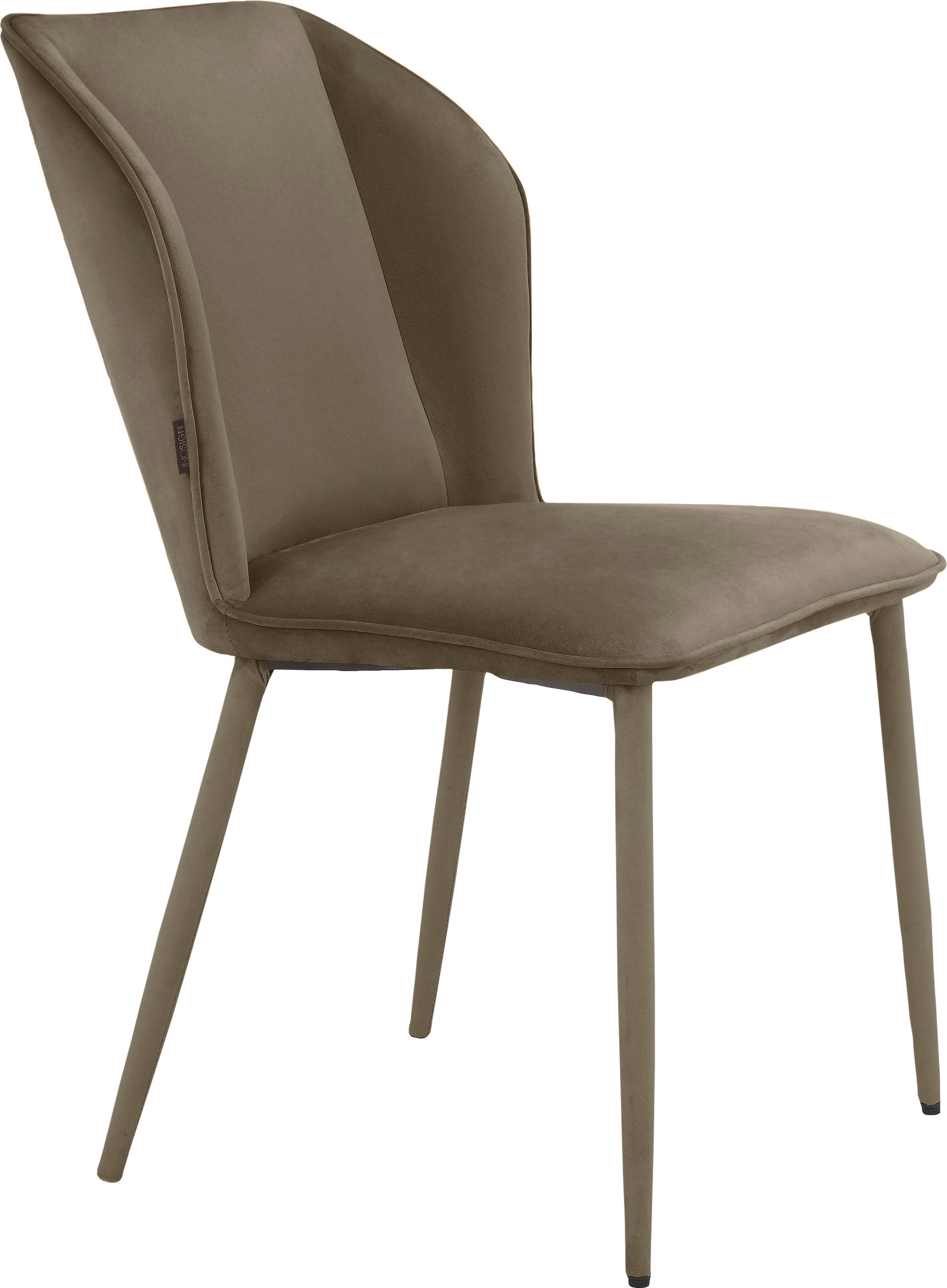 OTTO home Esszimmerstuhl "Koa" () 2 Stk.in Velourstoff, mit Sitz und Rücken gepolstert, Sitzhöhe 49 cm