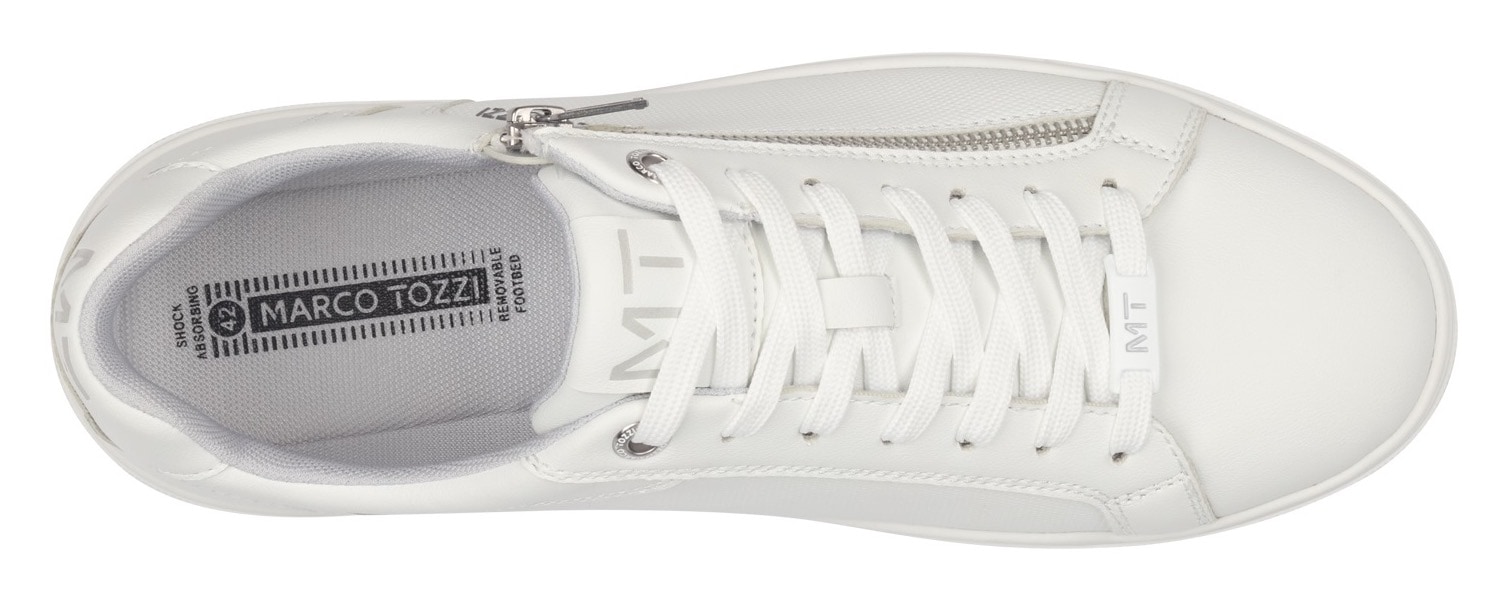 MARCO TOZZI Plateausneaker, Freizeitschuh, Halbschuh, Schnürschuh mit Perforierung