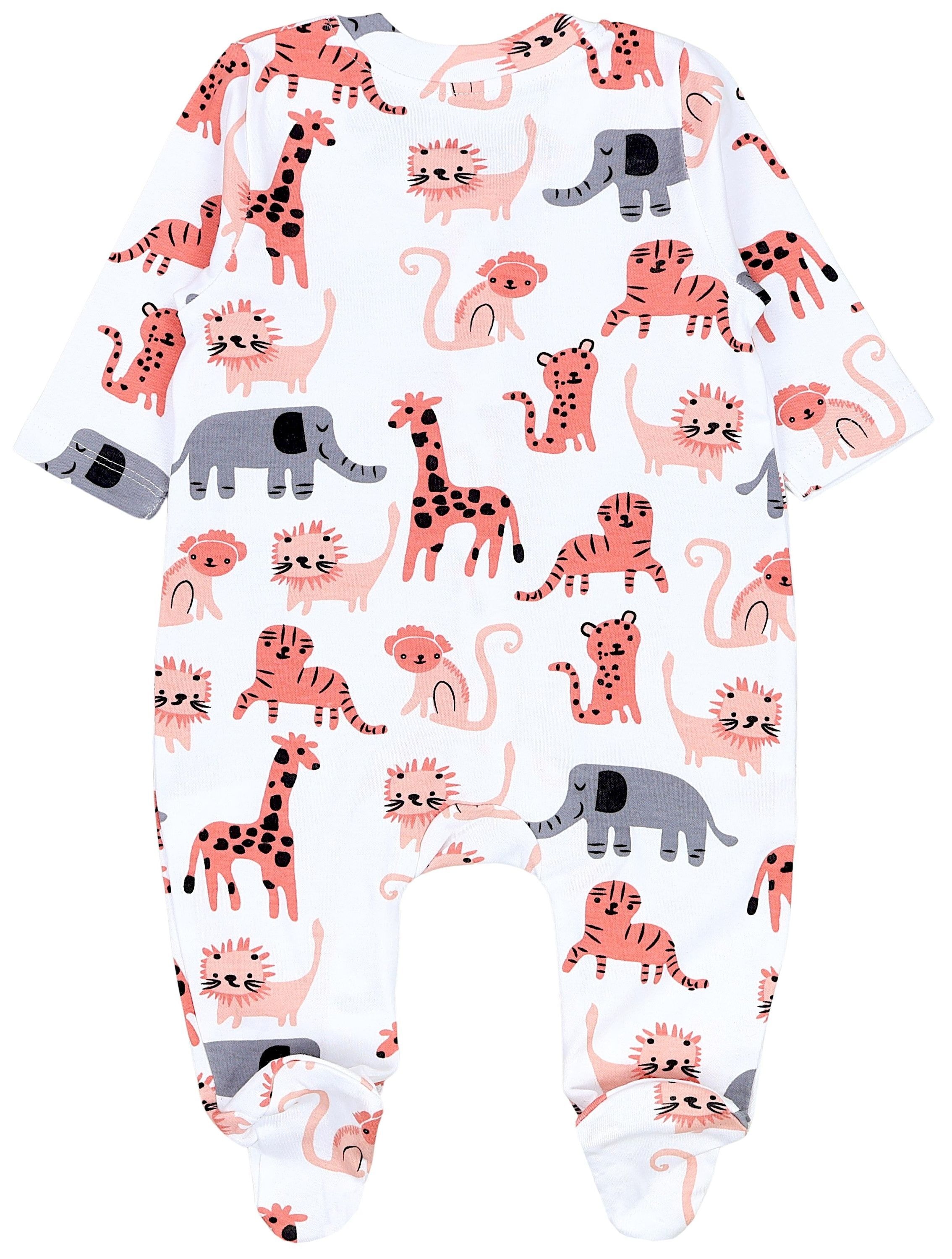 TupTam Strampler »Schlafstrampler Baby Mädchen Schlafstrampler mit Fuß 3er Pack«