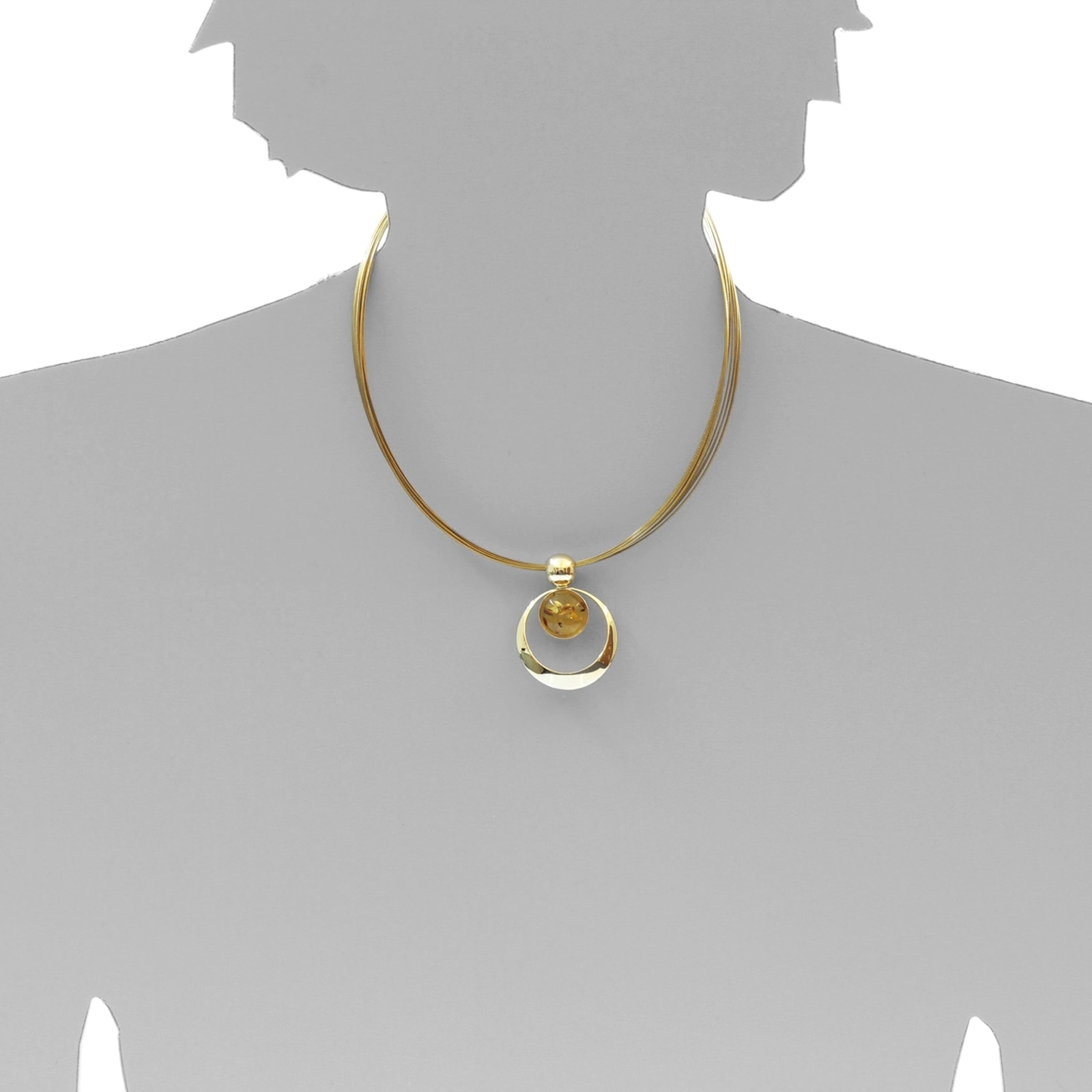 OSTSEE-SCHMUCK Kettenanhänger »- Lenka - Gold 333/000 - Bernstein«