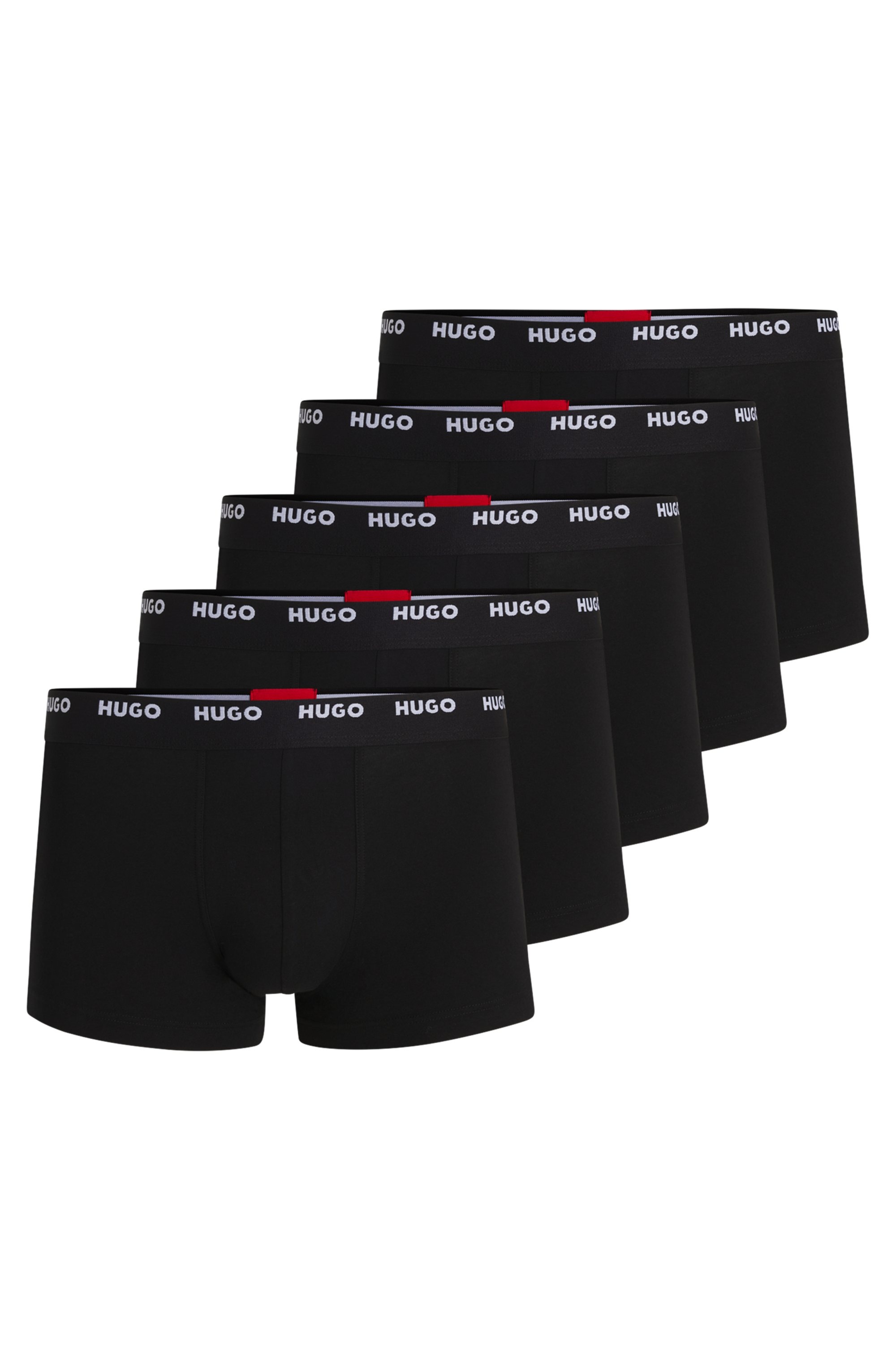 HUGO Underwear Trunk »TRUNK FIVE PACK«, (5 St.), mit HUGO Logoschriftzug am Bund