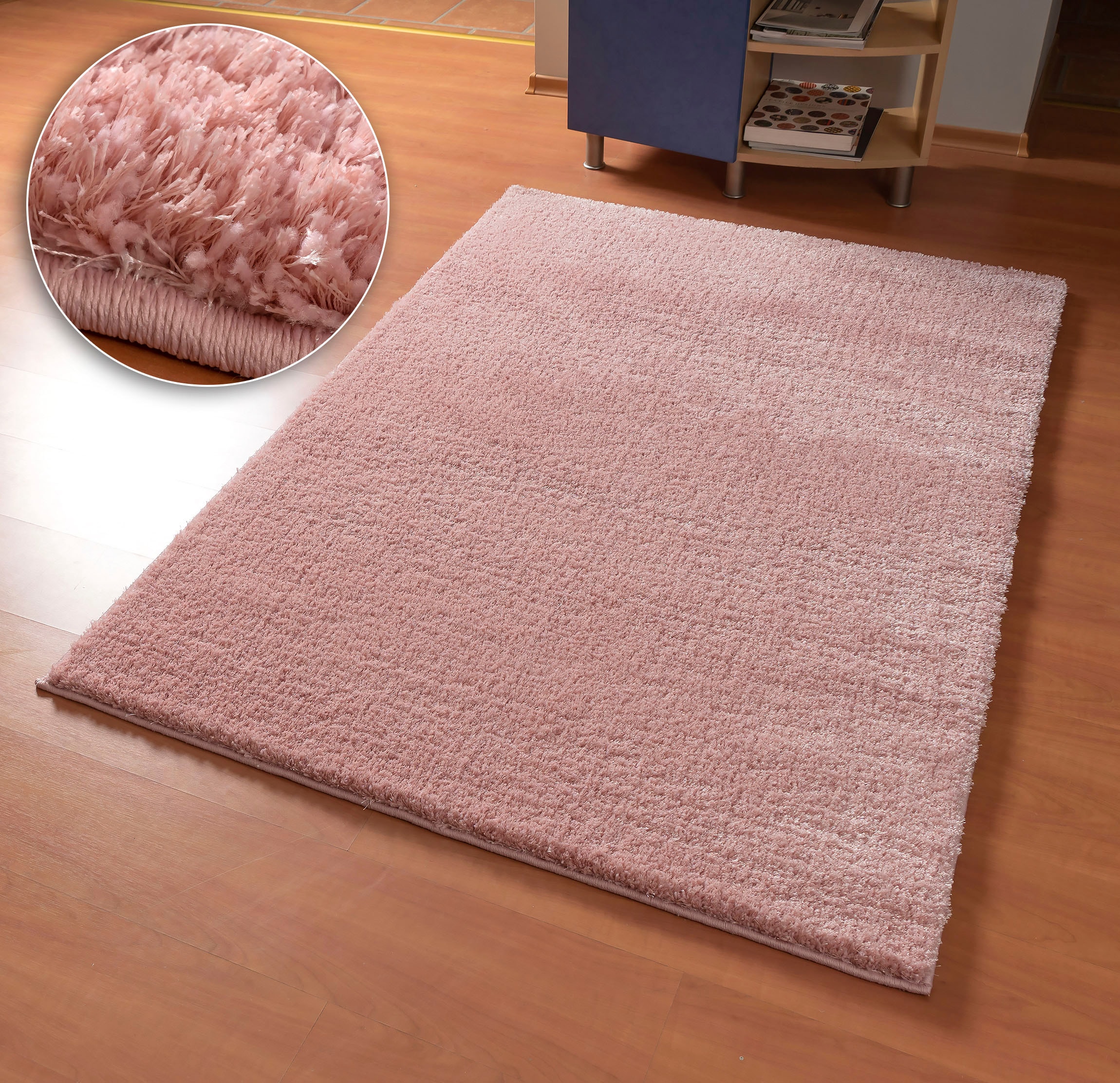 Maria Kretschmer Hochflor-Teppich flauschig, »Cosima«, Mikrofaser, Home&Living extra Guido rechteckig, pflegeleicht, Uni weich, elegant,