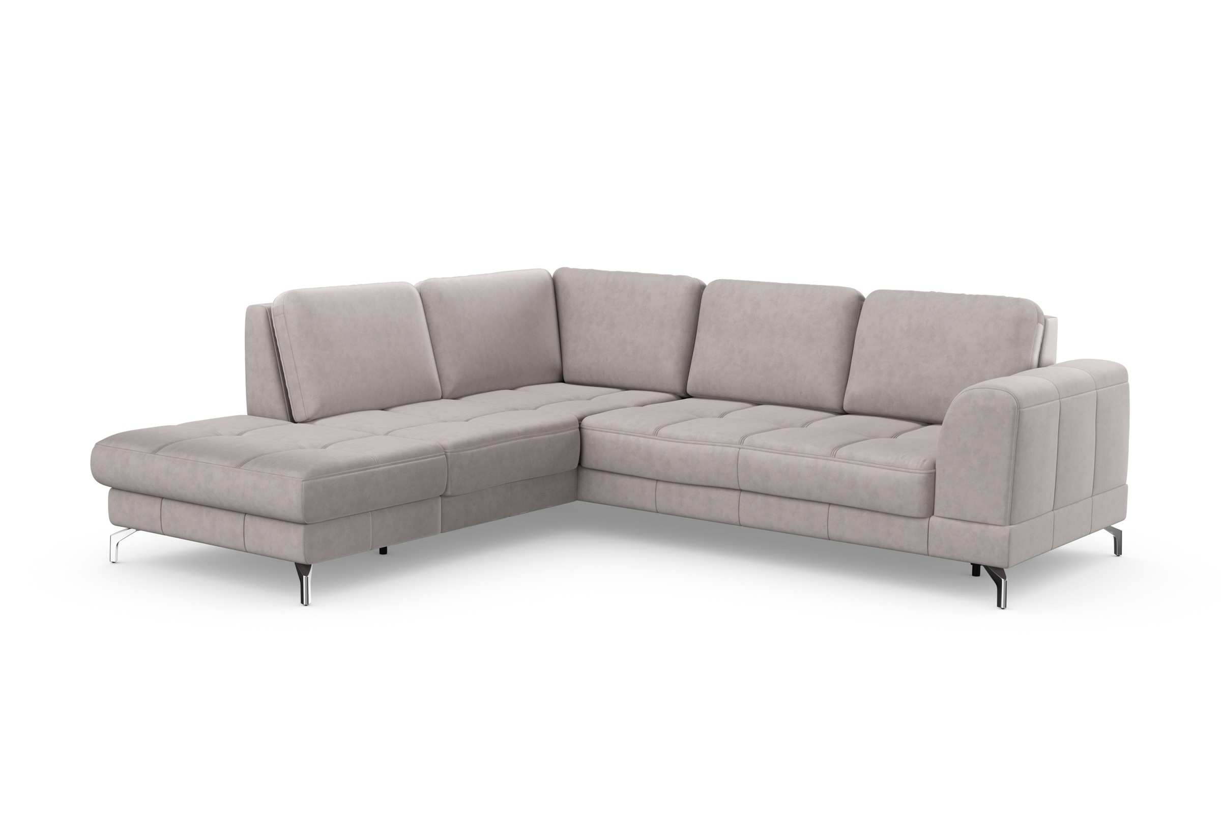 sit&more Ecksofa »Bendigo L-Form« inklusive Sitztiefenverstellung, Bodenfreiheit 12 cm, in 2 Fußfarben