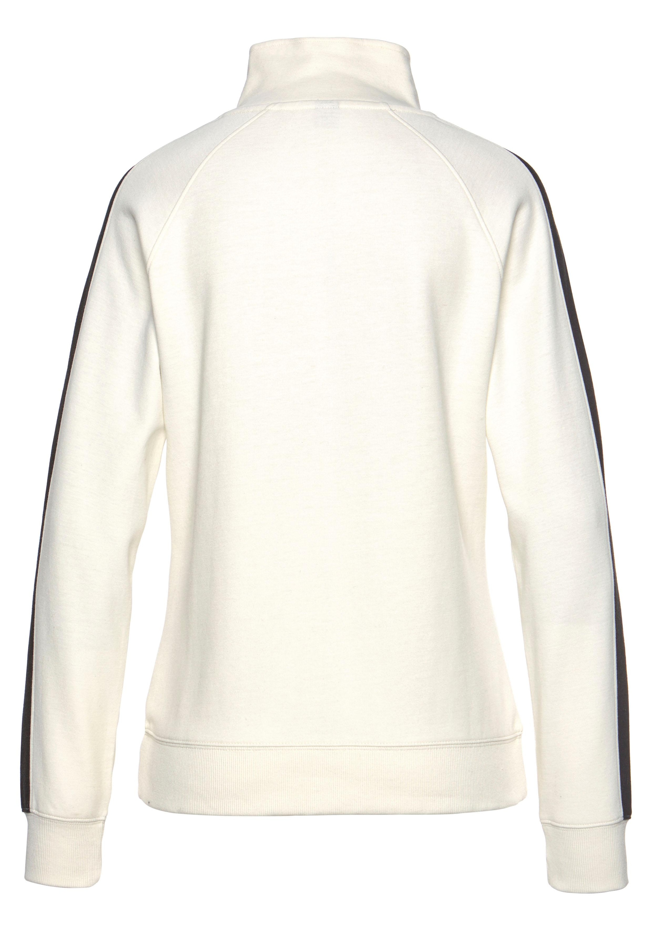 Bench. Loungewear Sweatjacke, mit Seitenstreifen und Stehkragen, Loungewear