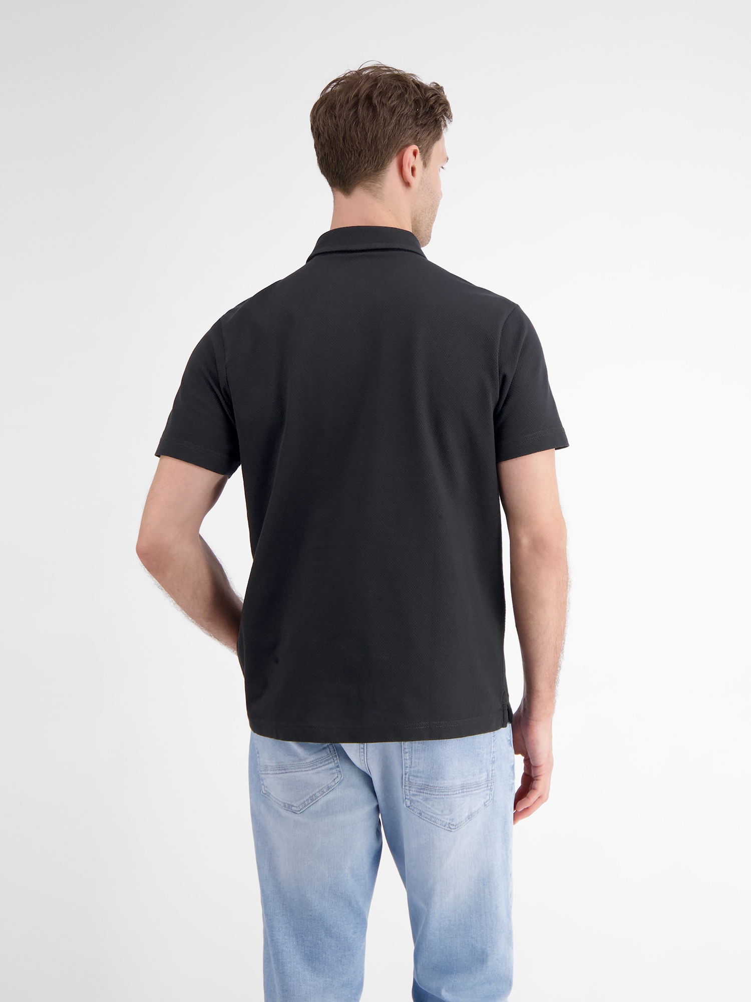 LERROS Poloshirt »LERROS Basic Poloshirt mit Brusttasche, unifarben«