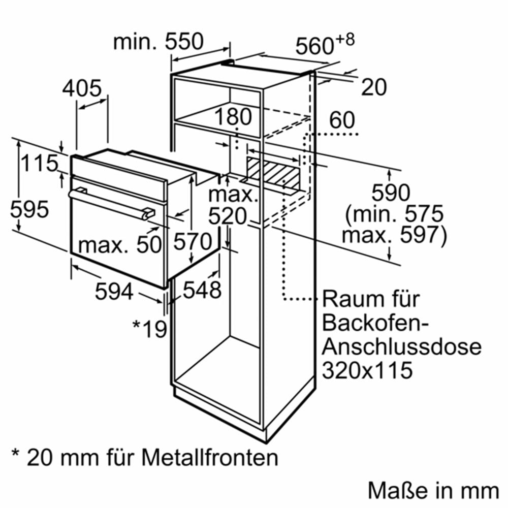 SIEMENS Backofen iQ100 »HB013FBB1« 3D-Heißluft für gleichmäßige Hitzeverteilung & perfekte Ergebnisse