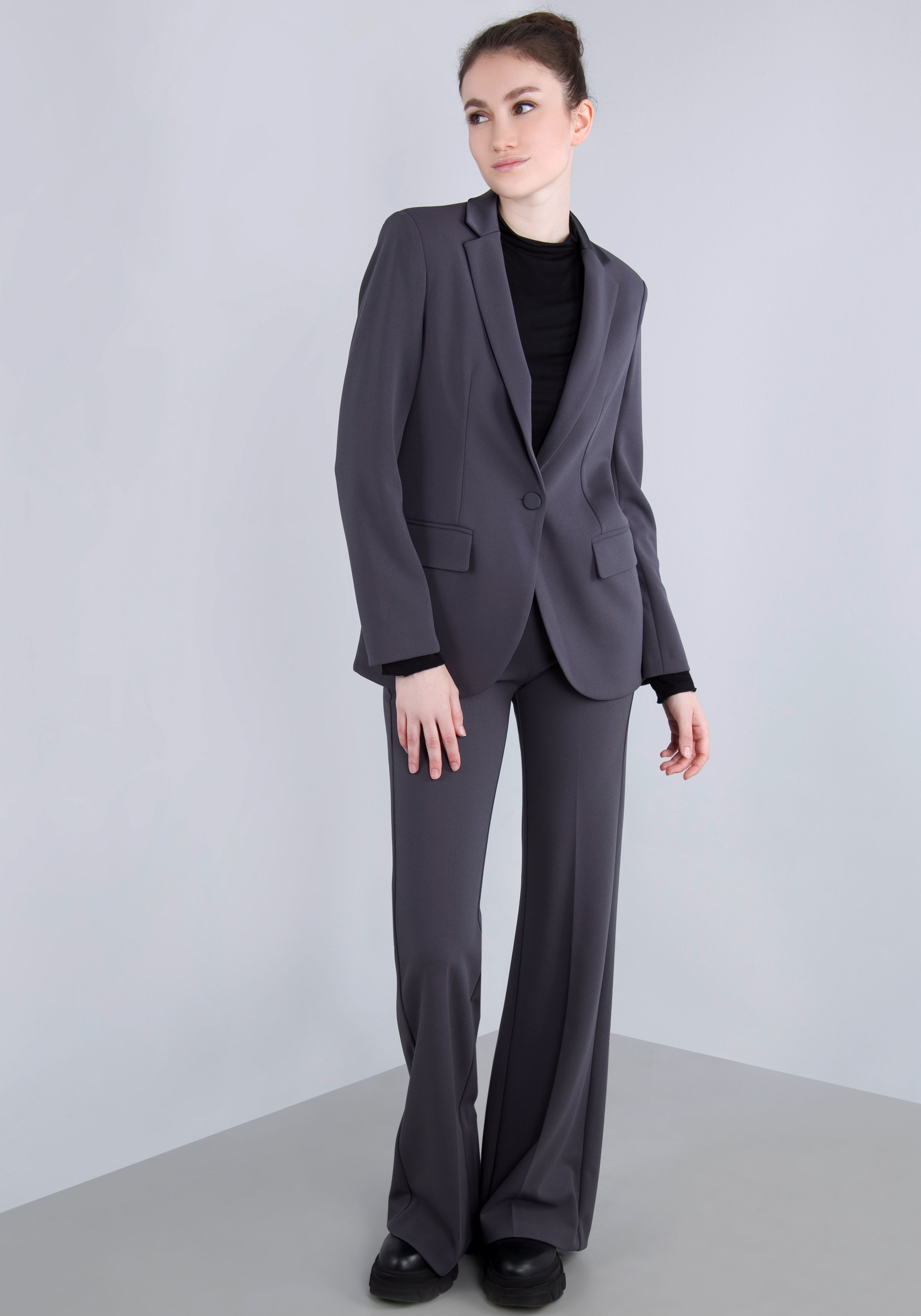 IMPERIAL Longblazer, mit Satindetails und Stretch