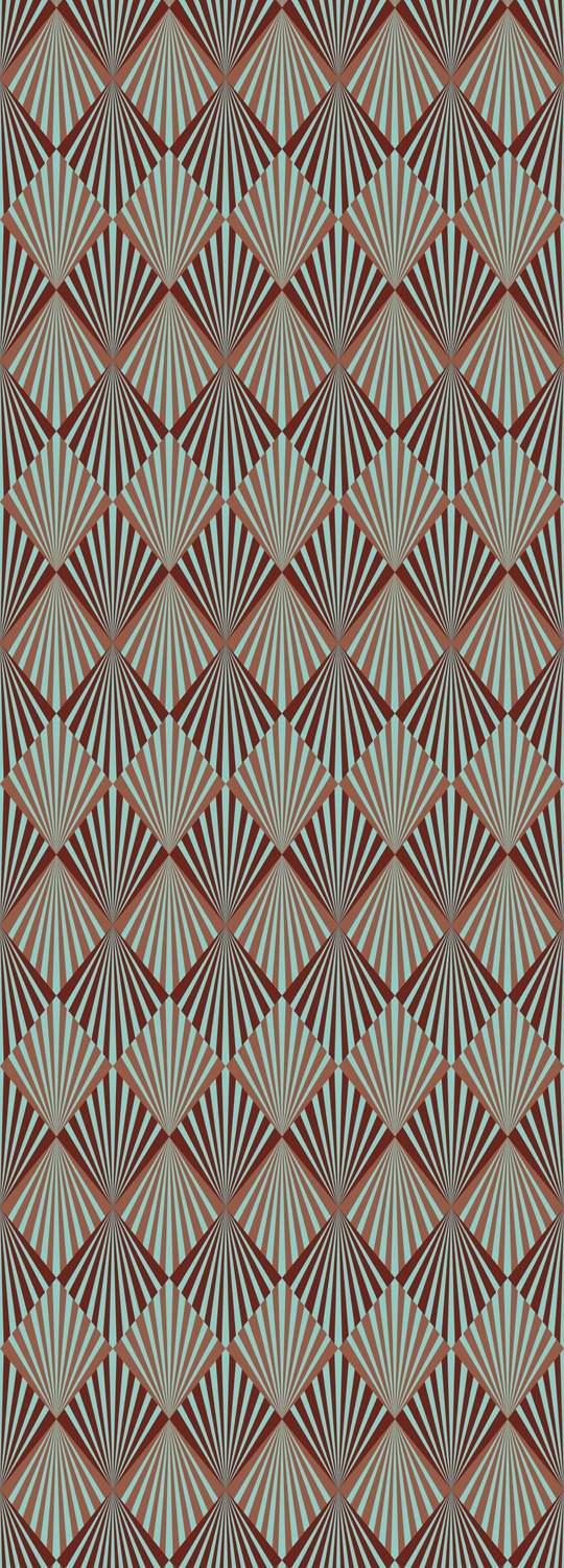 queence, Vinyltapete »Bailey« Antik-Look Barock Kunst bedruckt glatt 90x250cm, selbstklebend, kinderleichte Anbringung, , Sticker, bunt, Vinyl, B/L: 