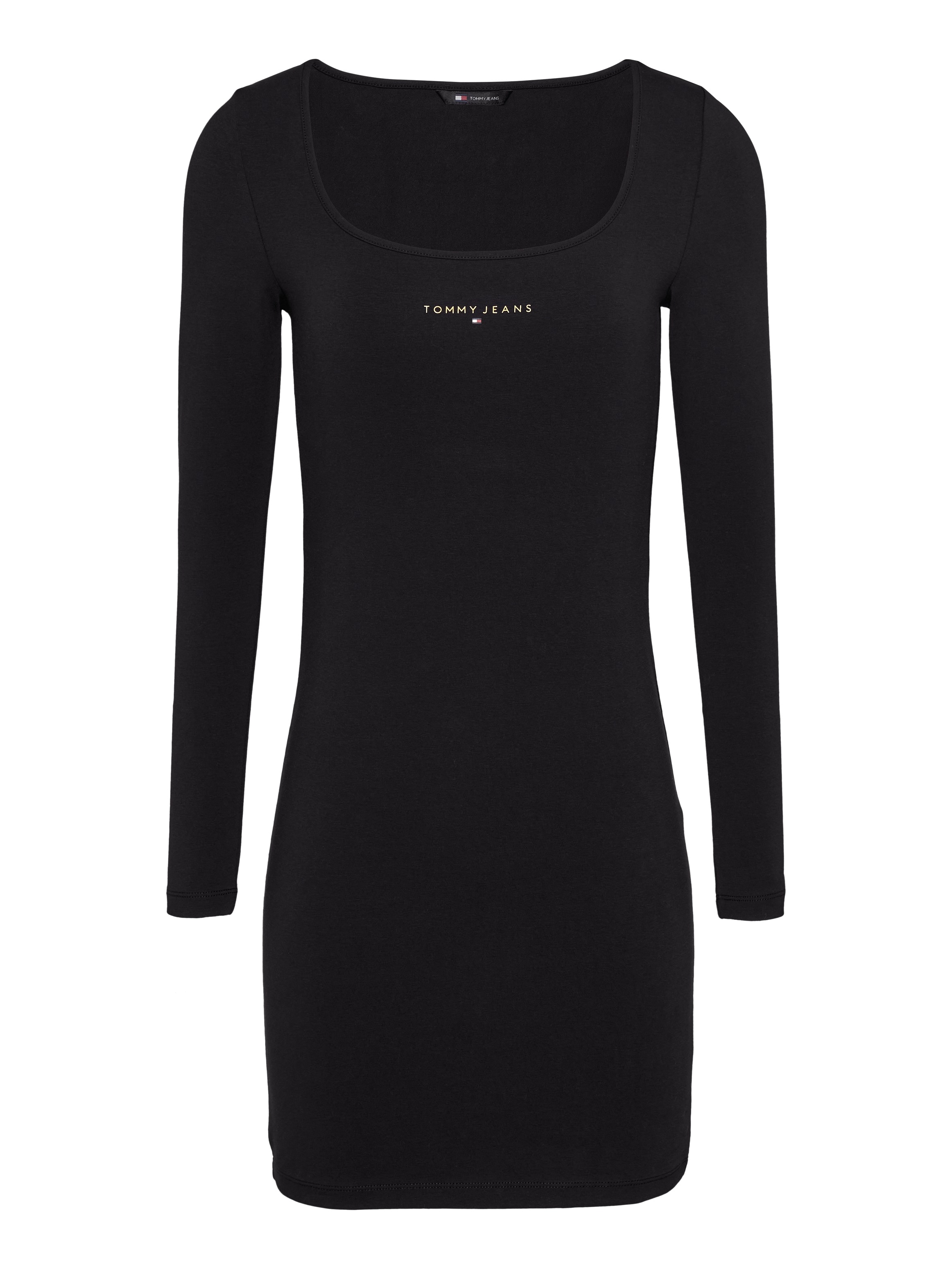 Tommy Jeans Jerseykleid »TJW METALLIC LINEAR BODYCON«, mit metallicfarbenem Linear Logoschriftzug