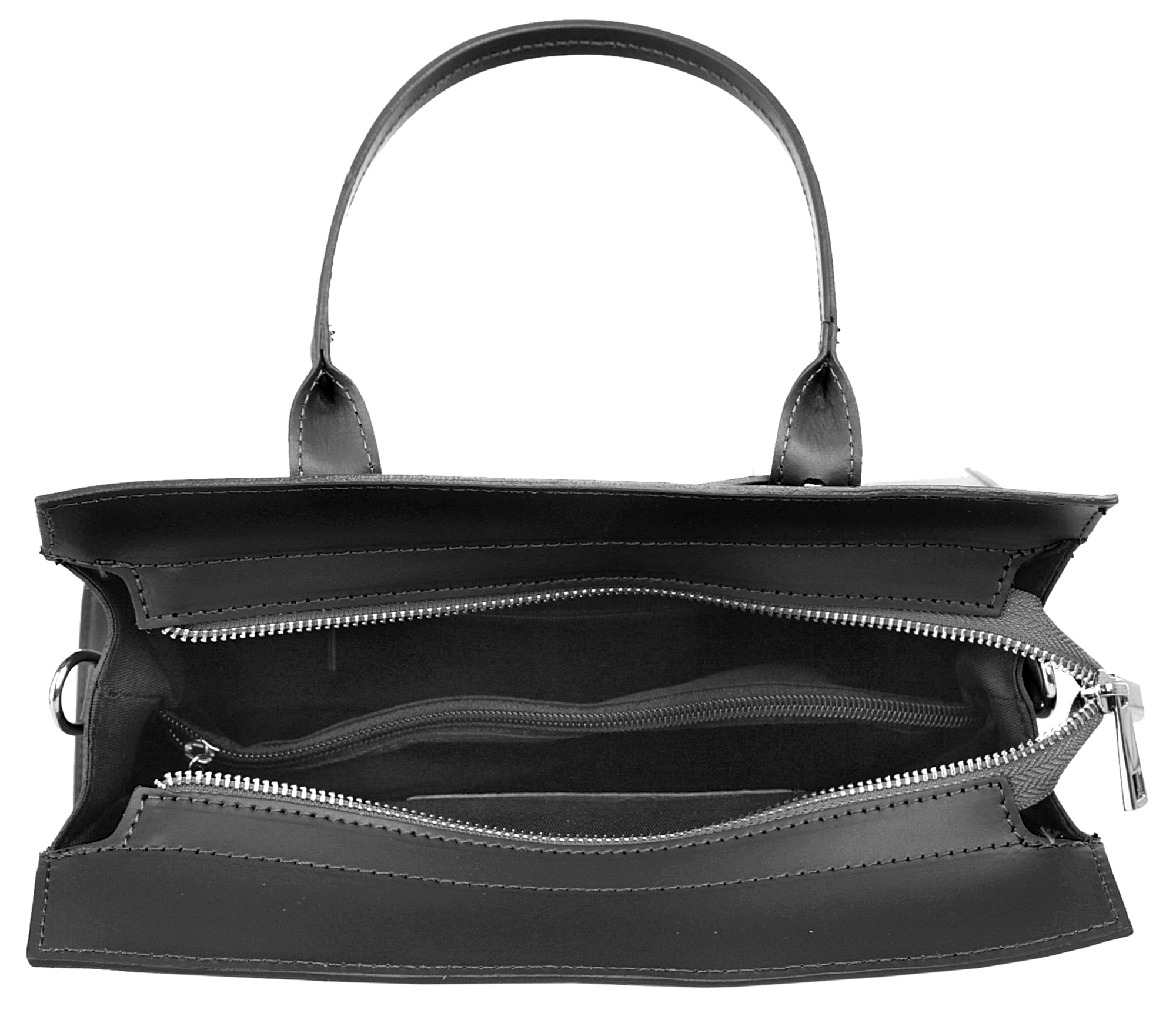 Cluty Henkeltasche, echt Leder, Made in Italy