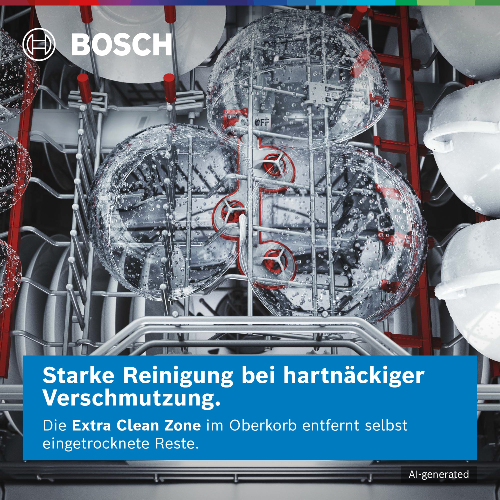 BOSCH teilintegrierbarer Geschirrspüler Serie 4 »SMI4ECS32E« 14 Maßgedecke Automatische Türöffnung gegen Kondenswasser & flexible Max Flex Körbe