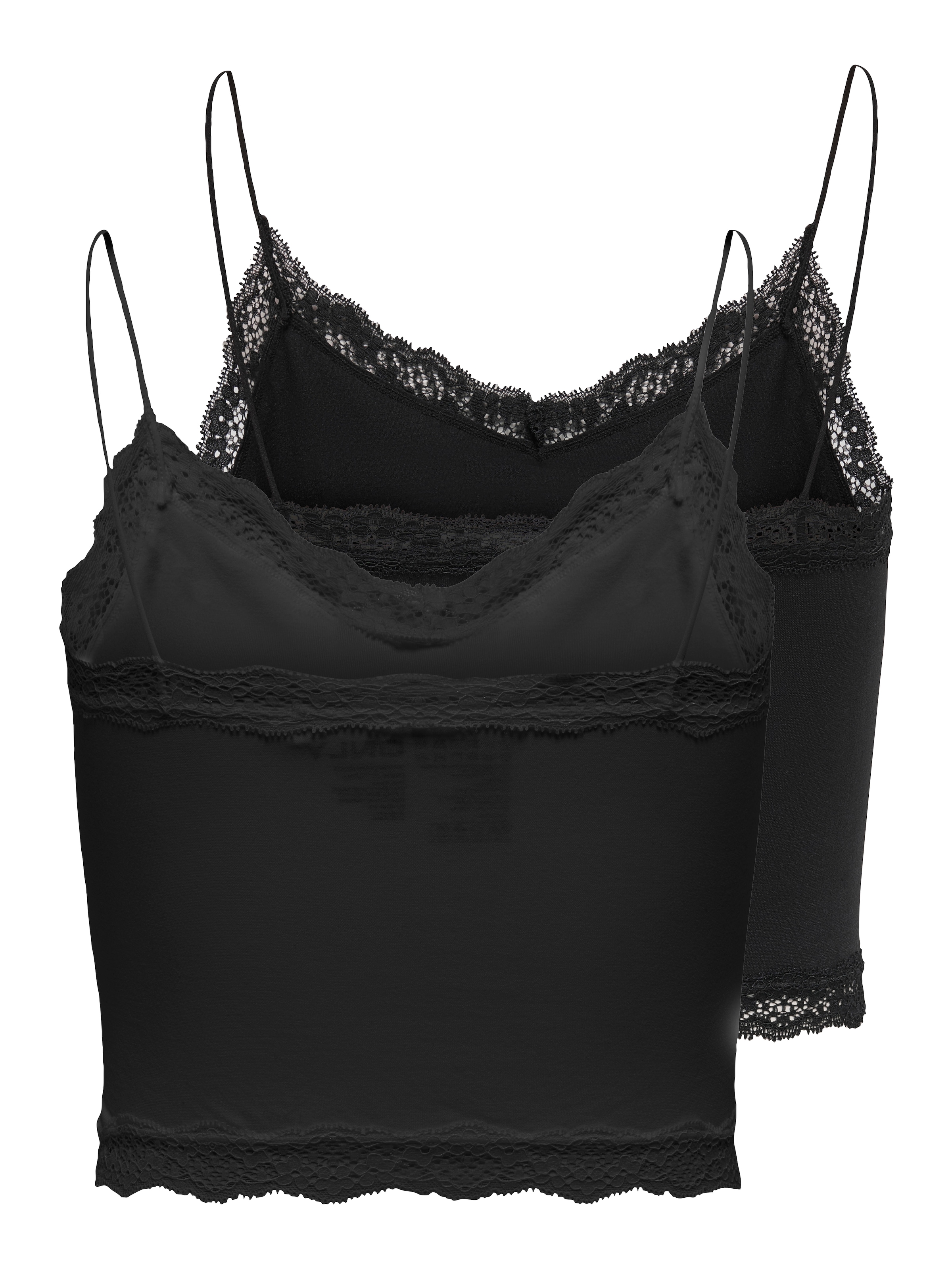 ONLY Trägertop »ONLVICKY LACE SEAML 2-PACK CROPPED TOP«, (Packung, 2 tlg.)