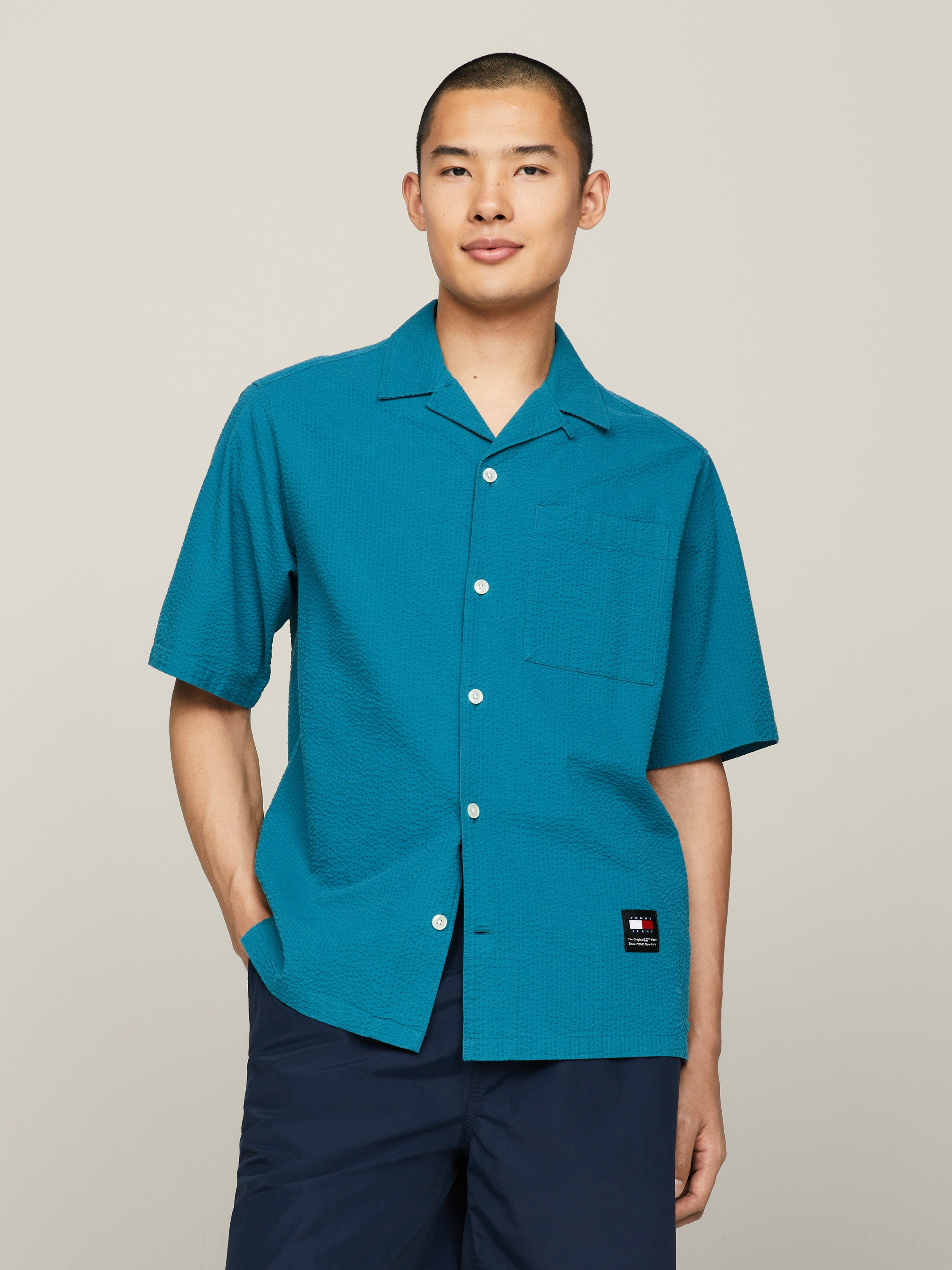 Tommy Jeans Kurzarmhemd »TJM RLX SEERSUCKER CAMP SHIRT«