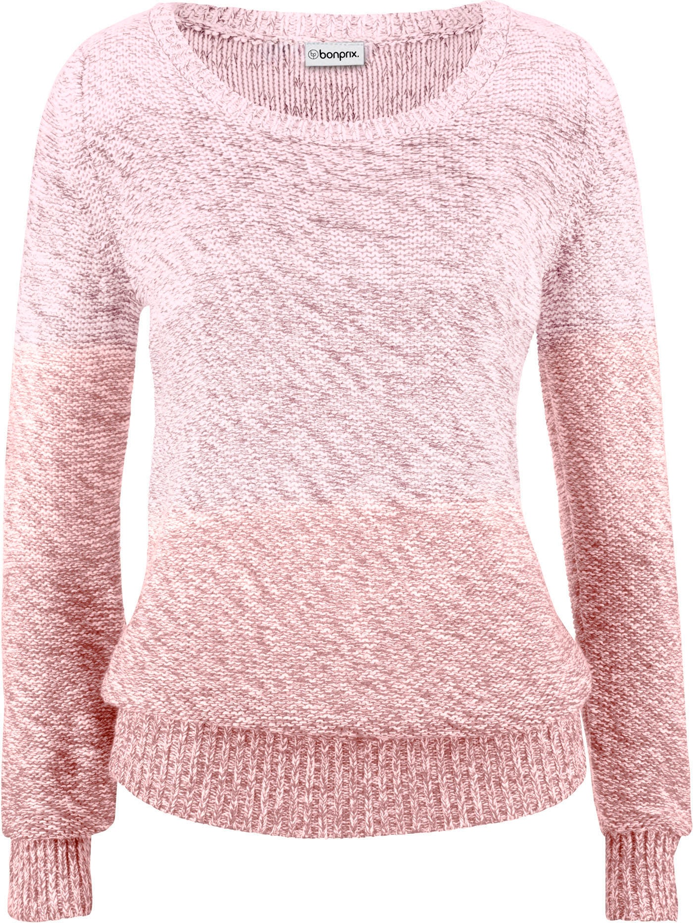 bonprix Strickpullover aus Baumwolle und Polyacryl, mit Rundhalsausschnitt