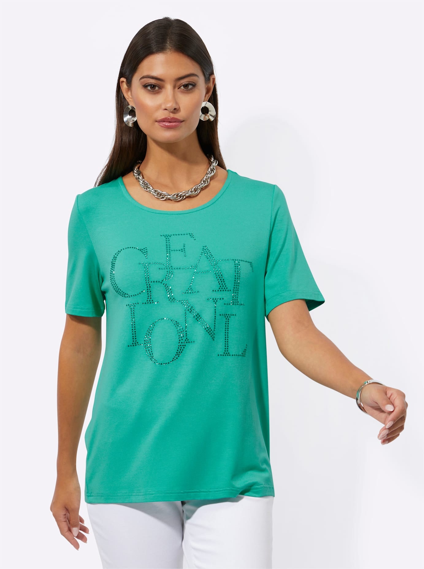 creation L Kurzarmshirt »Shirt«, (1 tlg.)