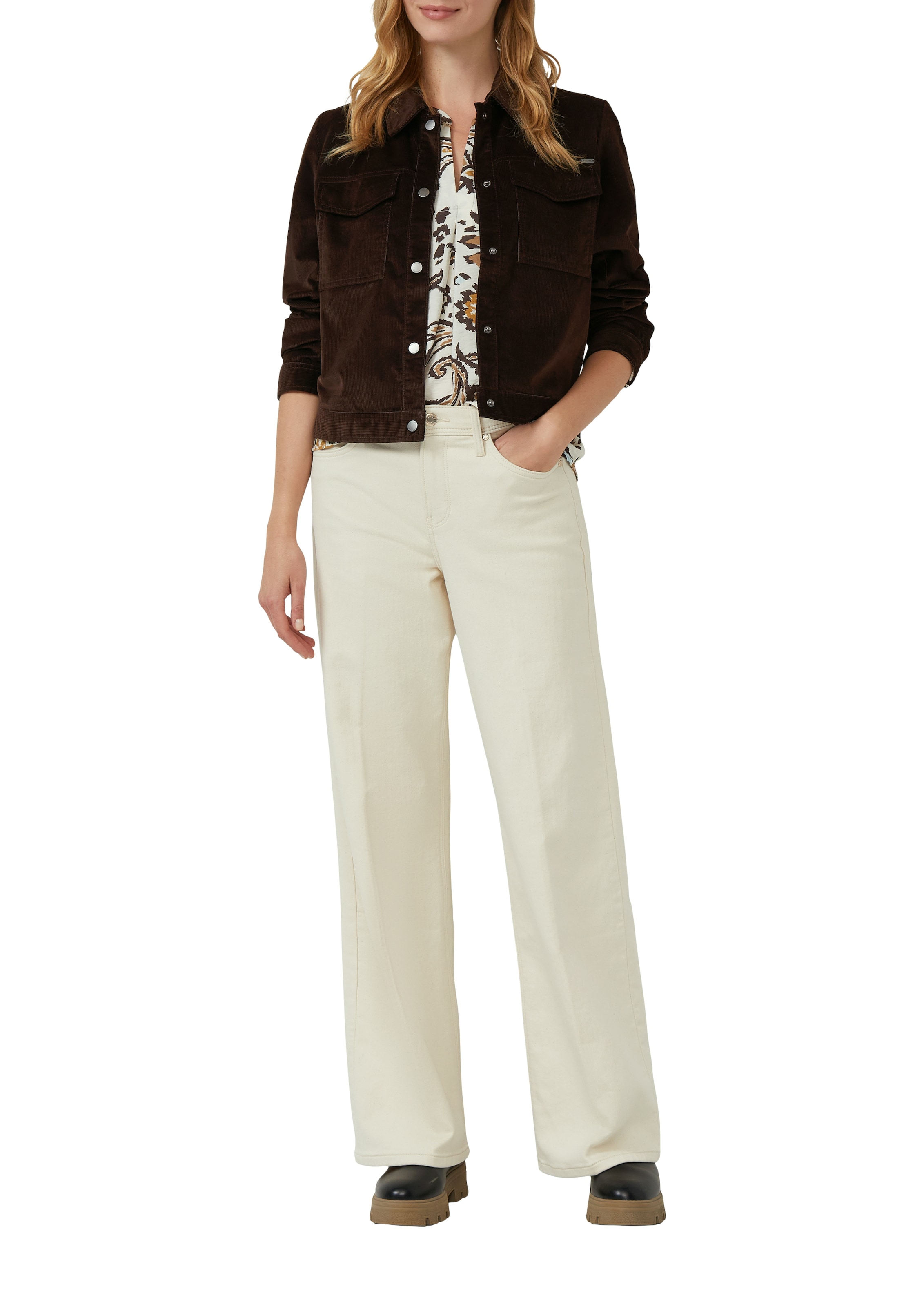 s.Oliver Langarmbluse mit floralen Muster