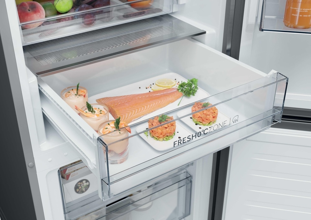 Haier Kühl-/Gefrierkombination »HDPR3620ANPD« 205 cm hoch 59,5 cm breit FreshZone (0 °C), Total No Frost