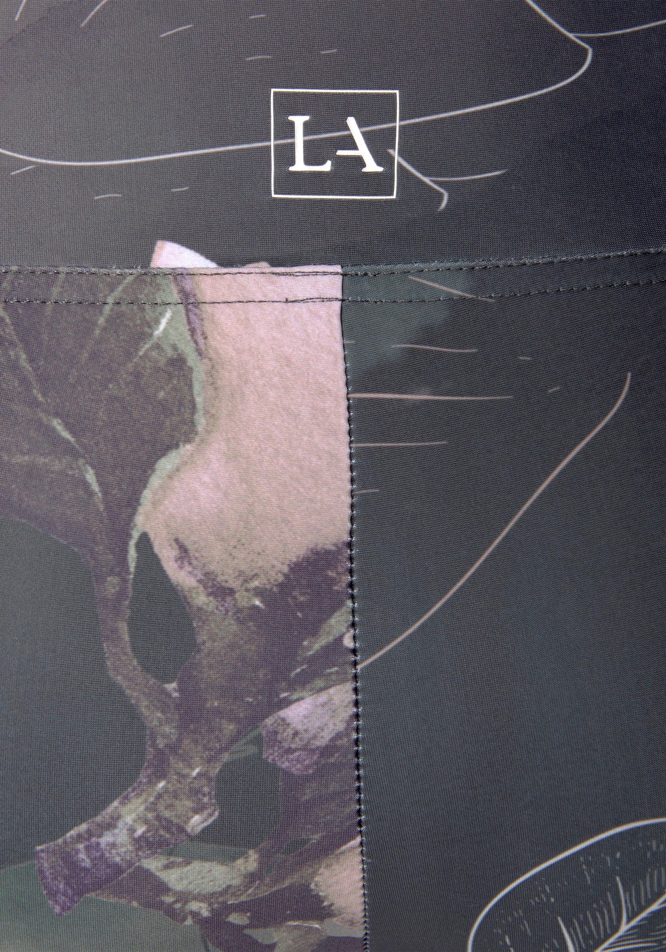 Leggings abstraktem ♕ ACTIVE bei »Tropical«, LASCANA Loungewear Blumenprint, mit