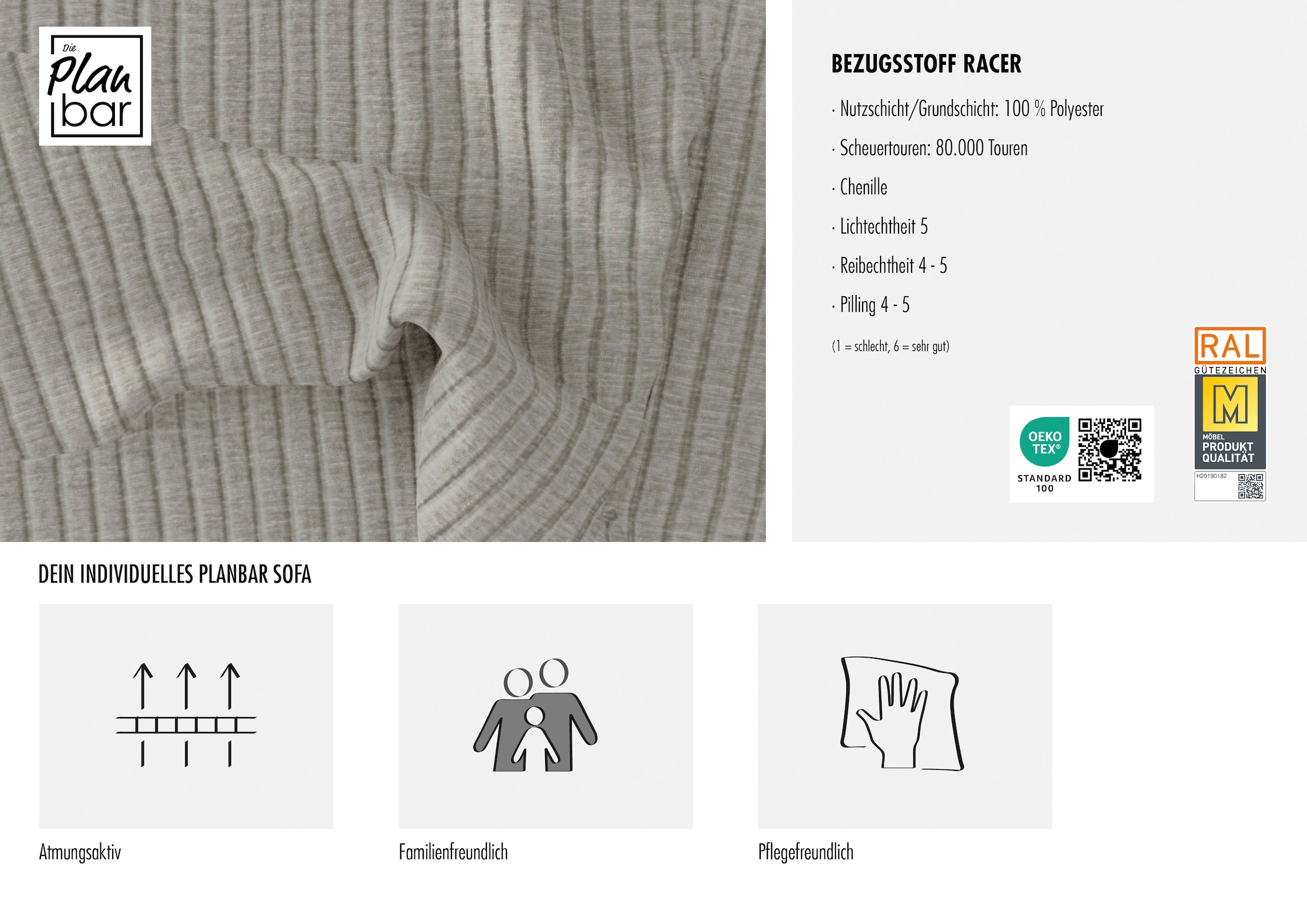 Die PlanBar Ecksofa »Ecksofa ZE-EM24138, L-Form, B: 264 cm« SoftSitz-Kaltschaumpolsterung, wahlweise mit Sitztiefenverstellung