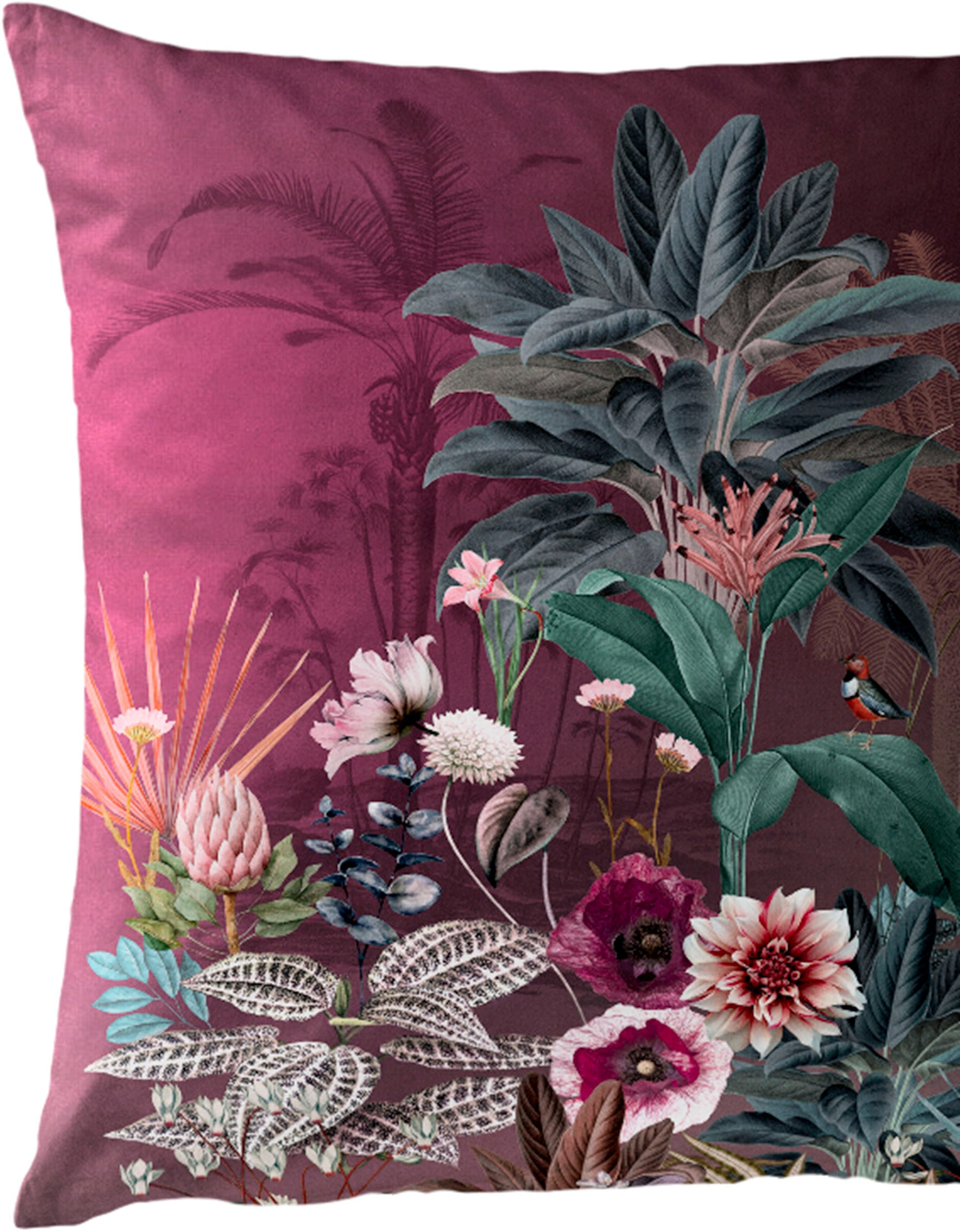 BIERBAUM Bettwäsche »5283«, Mako-Satin, 100 % Baumwolle, pflegeleicht, floral