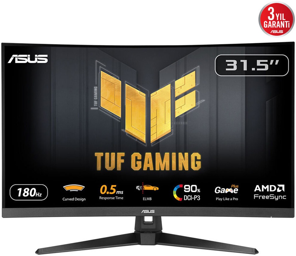 Asus Curved-Gaming-Monitor »VG32WQ3B« 80 cm/32 ″  2560 x 1440 px Quad HD 1 Reaktionszeit 180 Hz