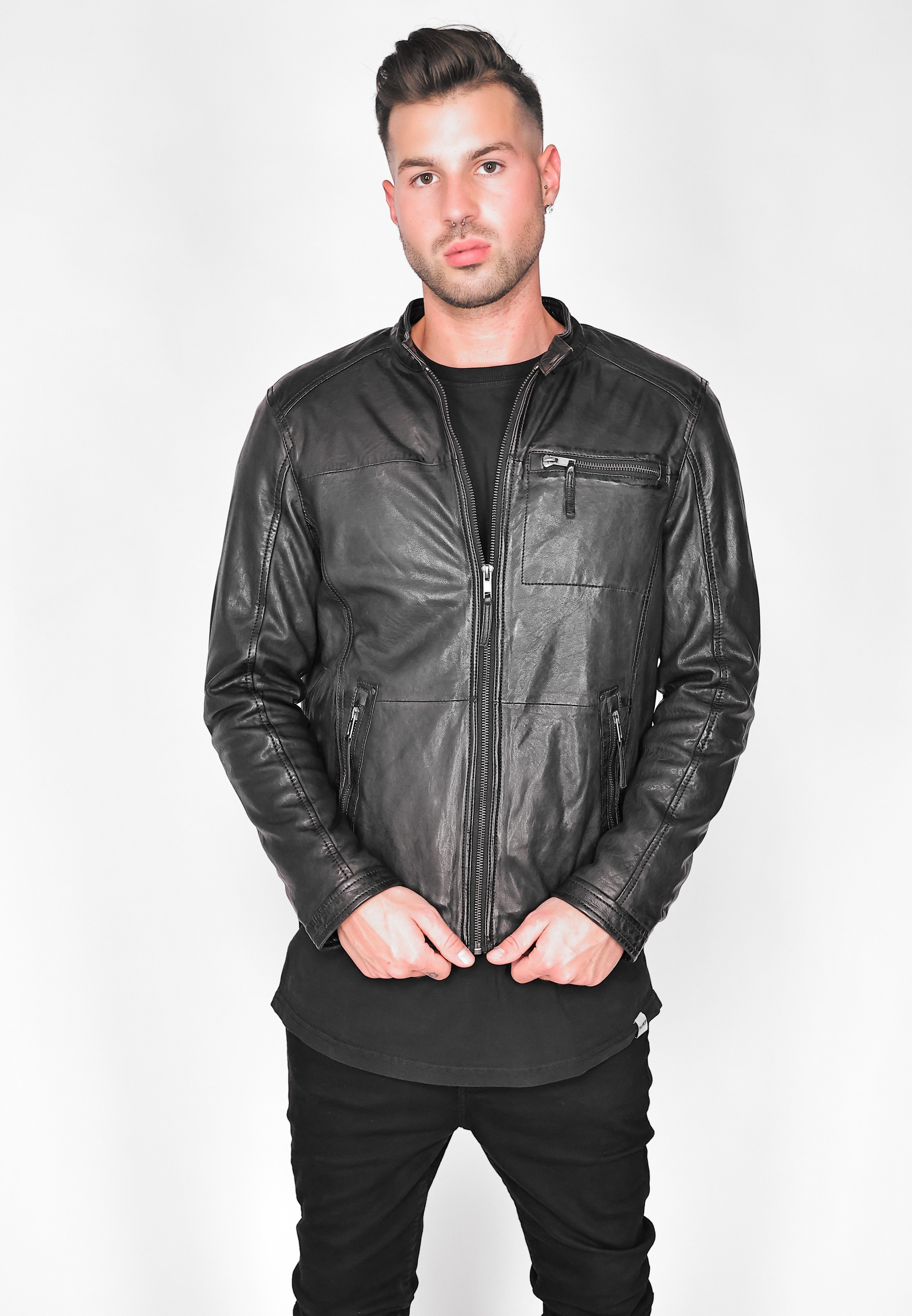 MUSTANG Bikerjacke »Lederjacke 31020238«