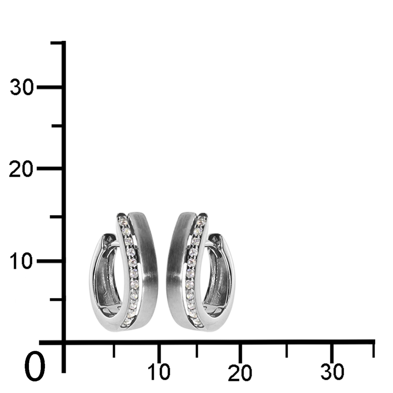 OSTSEE-SCHMUCK Klappcreolen »- Luzie - Silber 925/000 - Zirkonia«