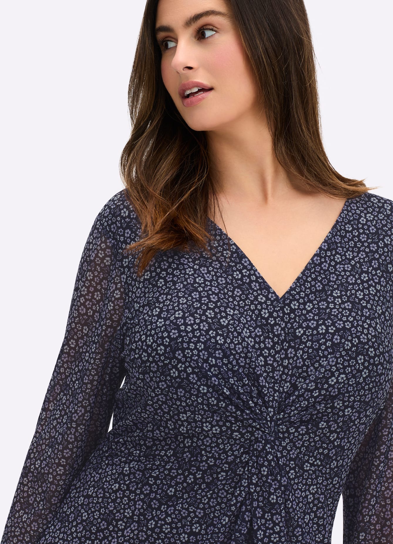 Sheego Druckkleid »Mesh-Kleid«
