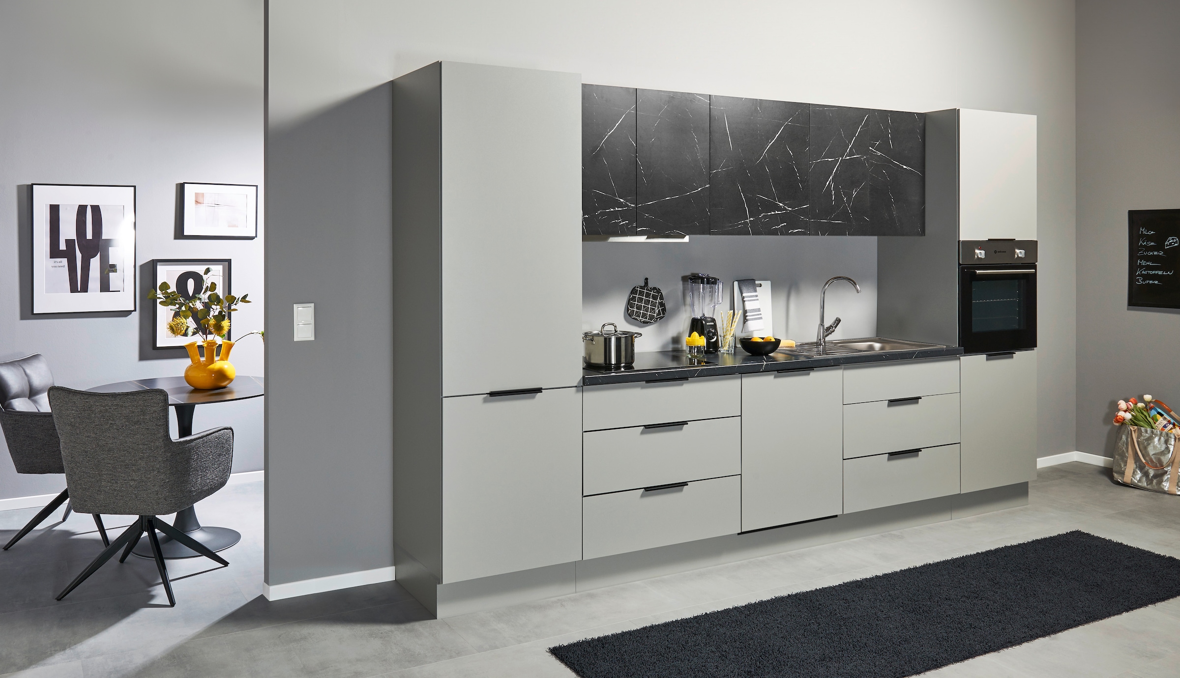 BASIC by Balculina Küchenzeile »Esperanza B/H/T 340x215x60 cm« Breite 340 cm, wahlweise mit E-Geräten und Induktion