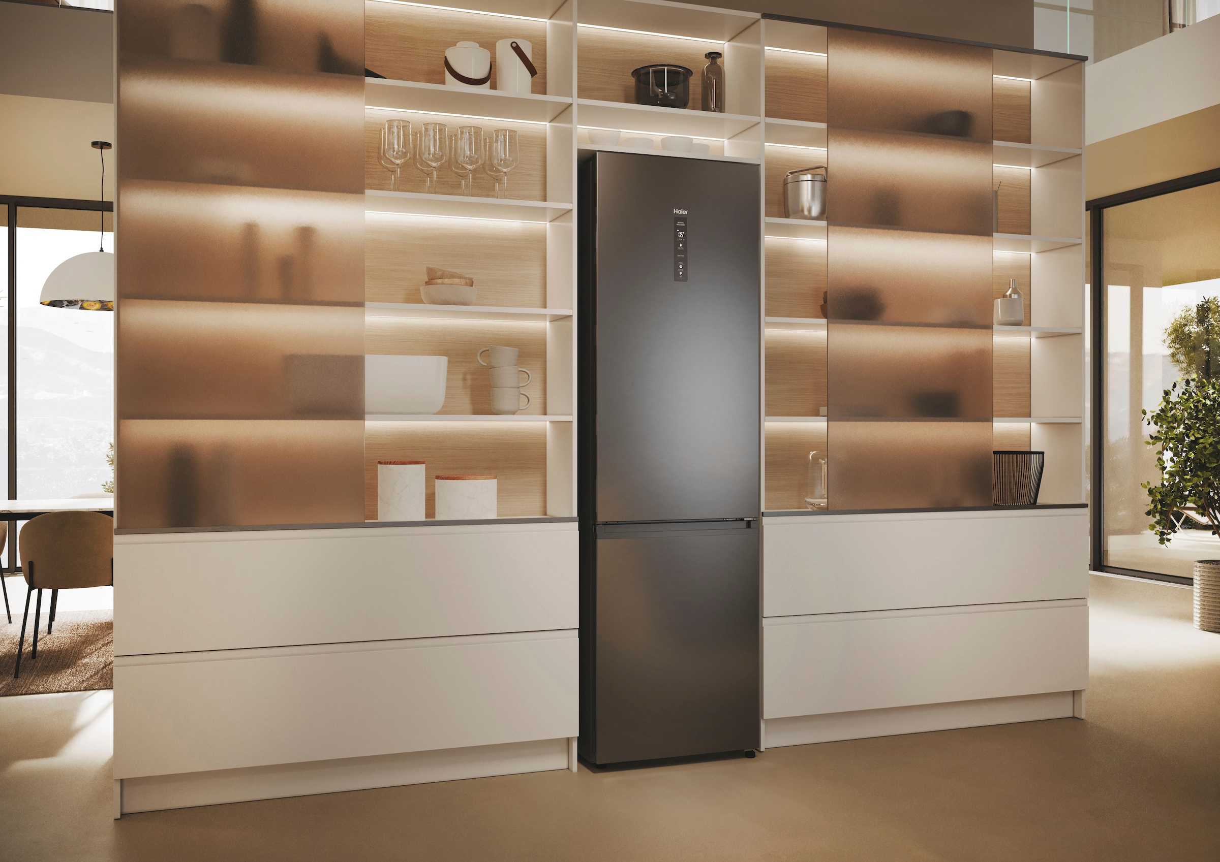 Haier Kühl-/Gefrierkombination 2D 60 SERIES 5 PRO »HDPW5620ANPD«, 205 cm hoch, 60 cm breit, Energieeffizienzklasse A, HumidityZone
