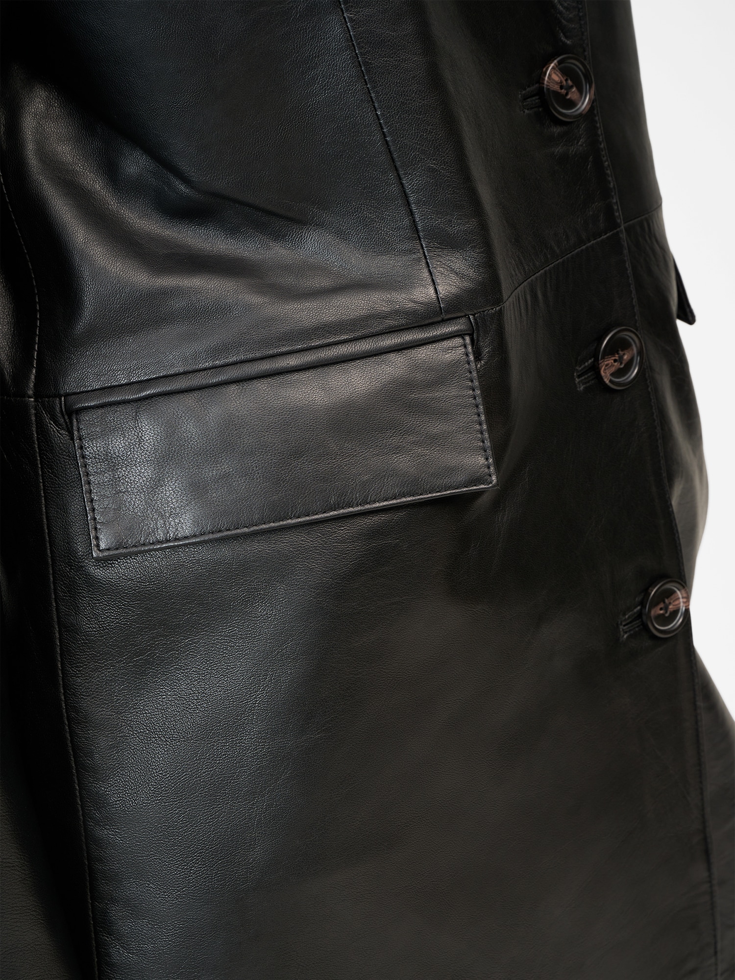RICANO Ledermantel »Ledermantel Glossy« Handgefertigt aus echtem Leder