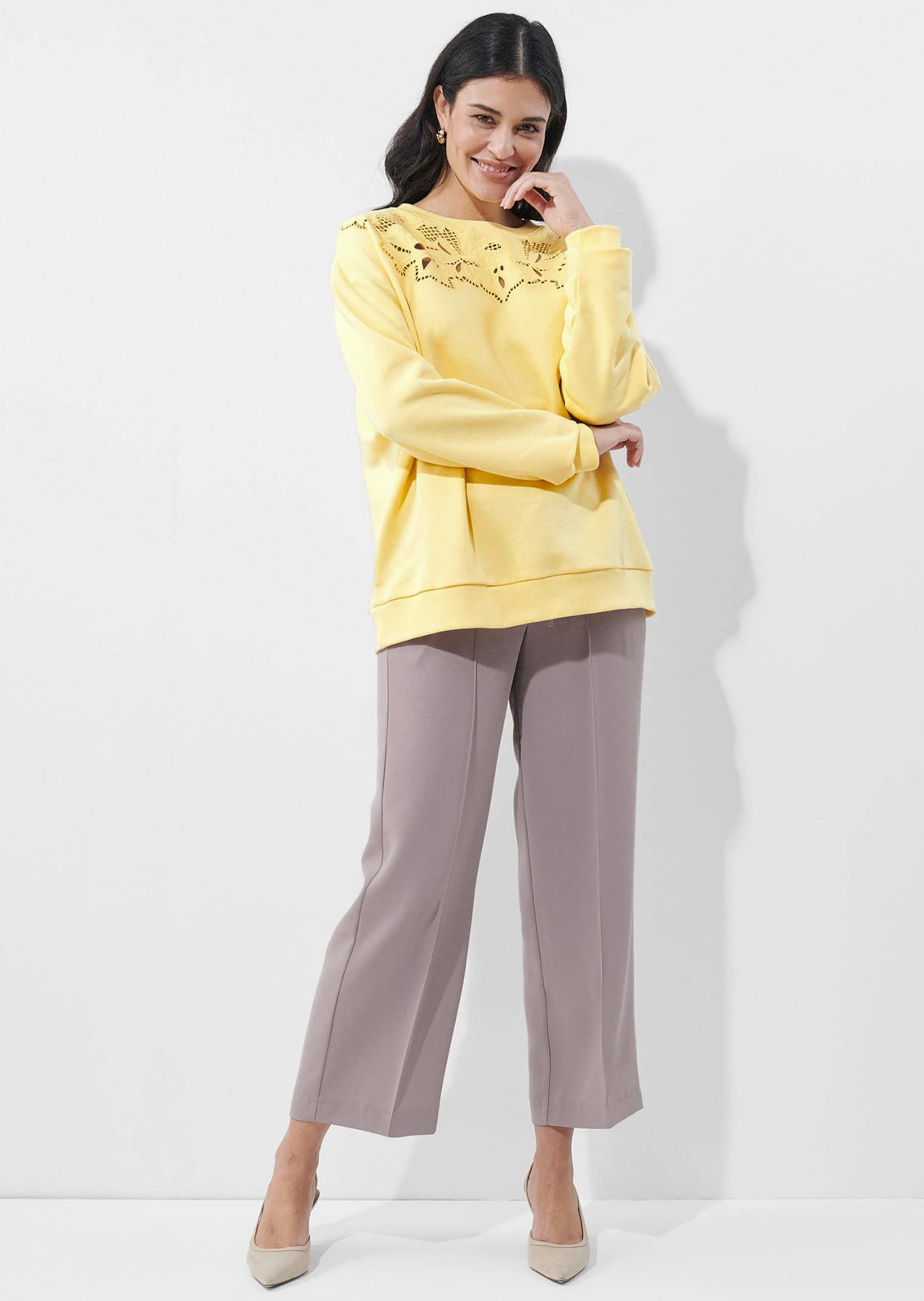 Alba Moda Longpullover »Sweatshirt Sweatshirt«