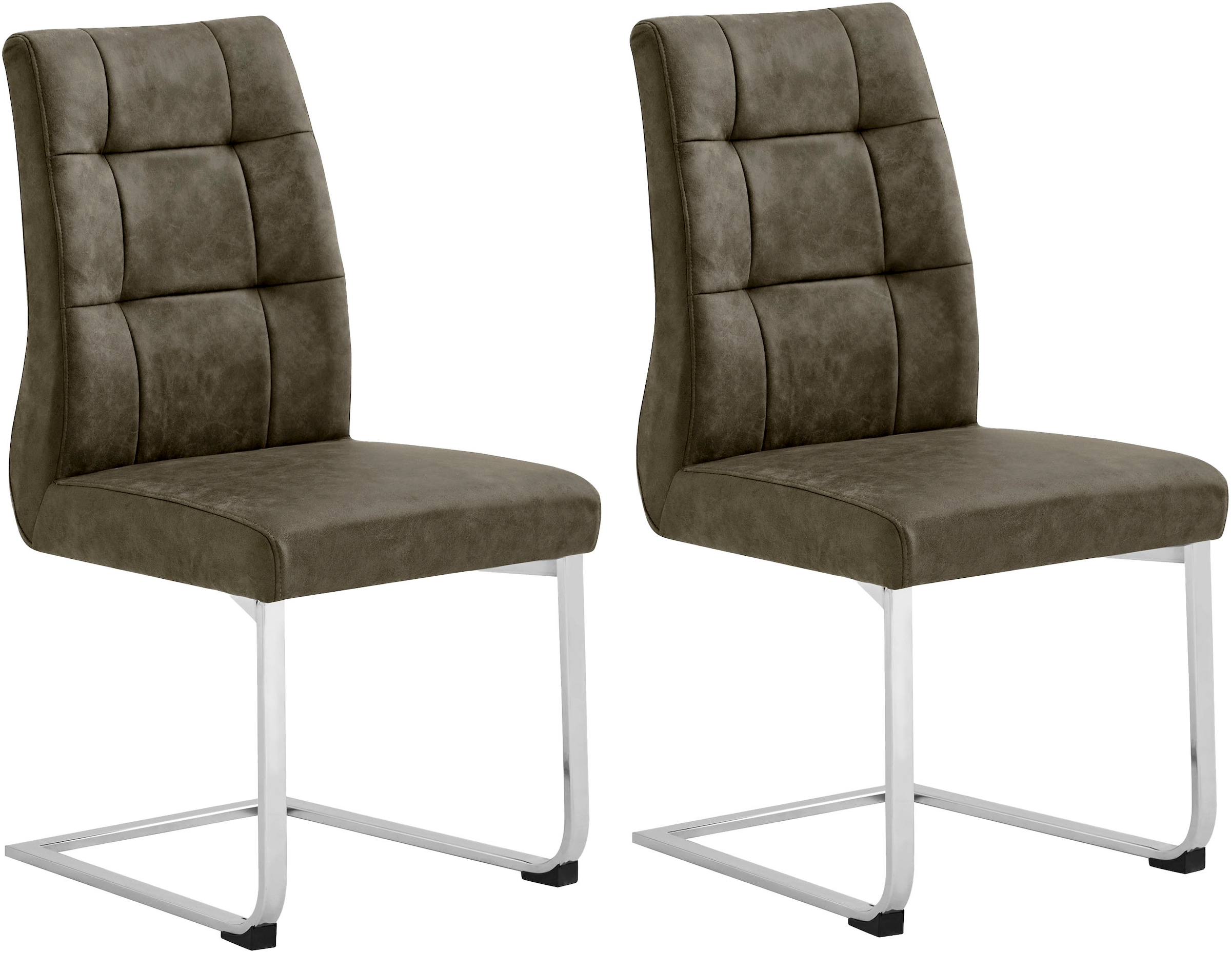 byLIVING Esszimmerstuhl »Marlen XXL« (Set) 2 Stk.bis zu 150 kg belastbar, Vintage-Bezug, Freischwinger