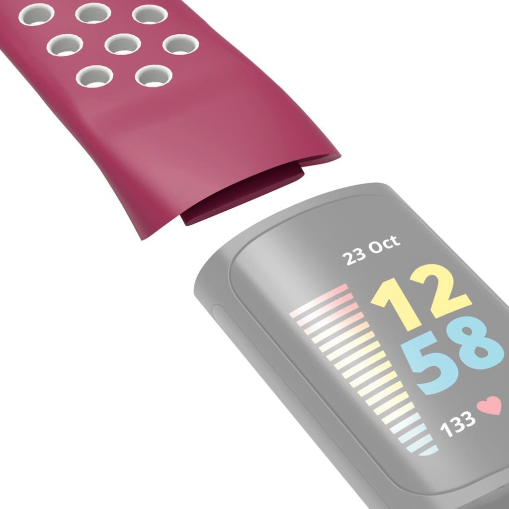 Hama Smartwatch-Armband »Sportarmband für Fitbit Charge 5, atmungsaktives Uhrenarmband«