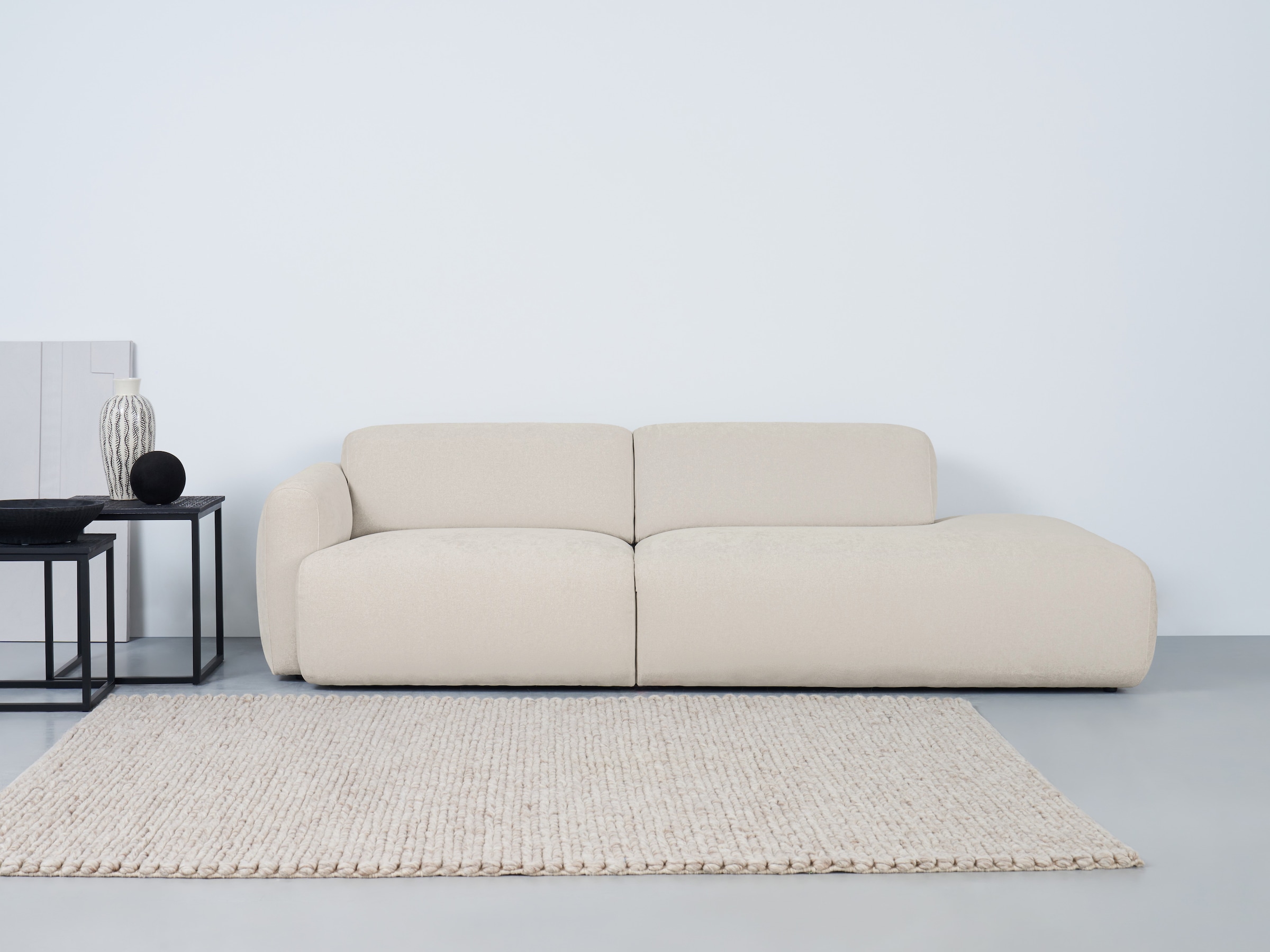 andas 2-Sitzer »Myrland«, Breite 220 cm, Chenille, Easy Clean Stoff, mit Kaltschaum