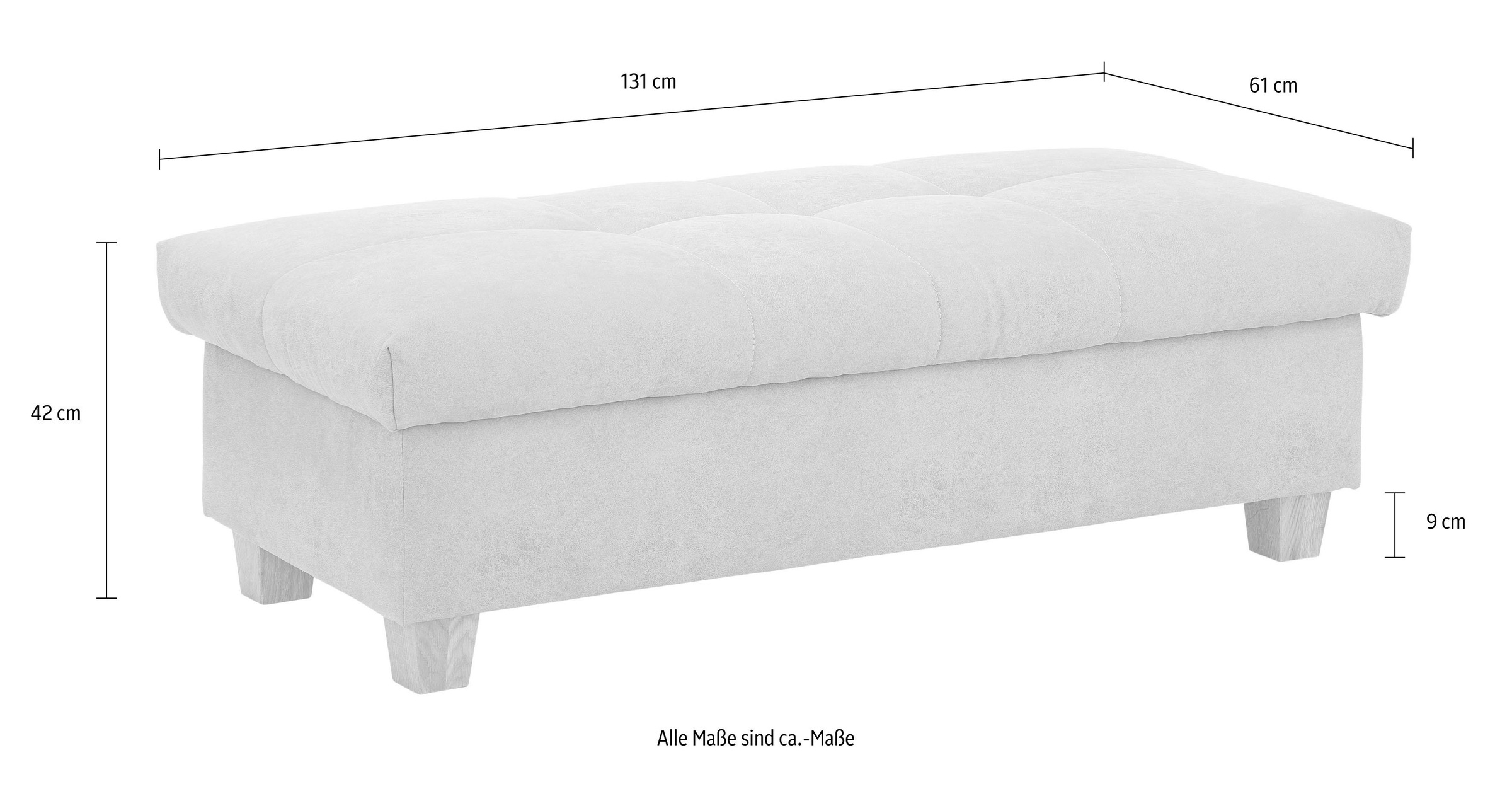 Home affaire Hocker »Lyla«, mit Stauraum, Breite 131 cm