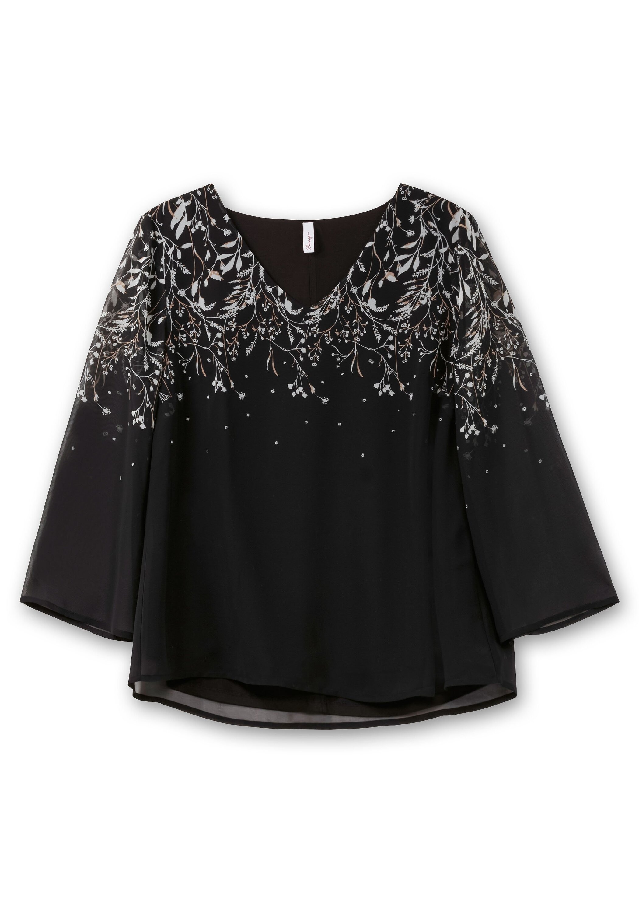 Sheego Chiffontunika »Chiffontunika mit Alloverprint, blickdicht gefüttert«