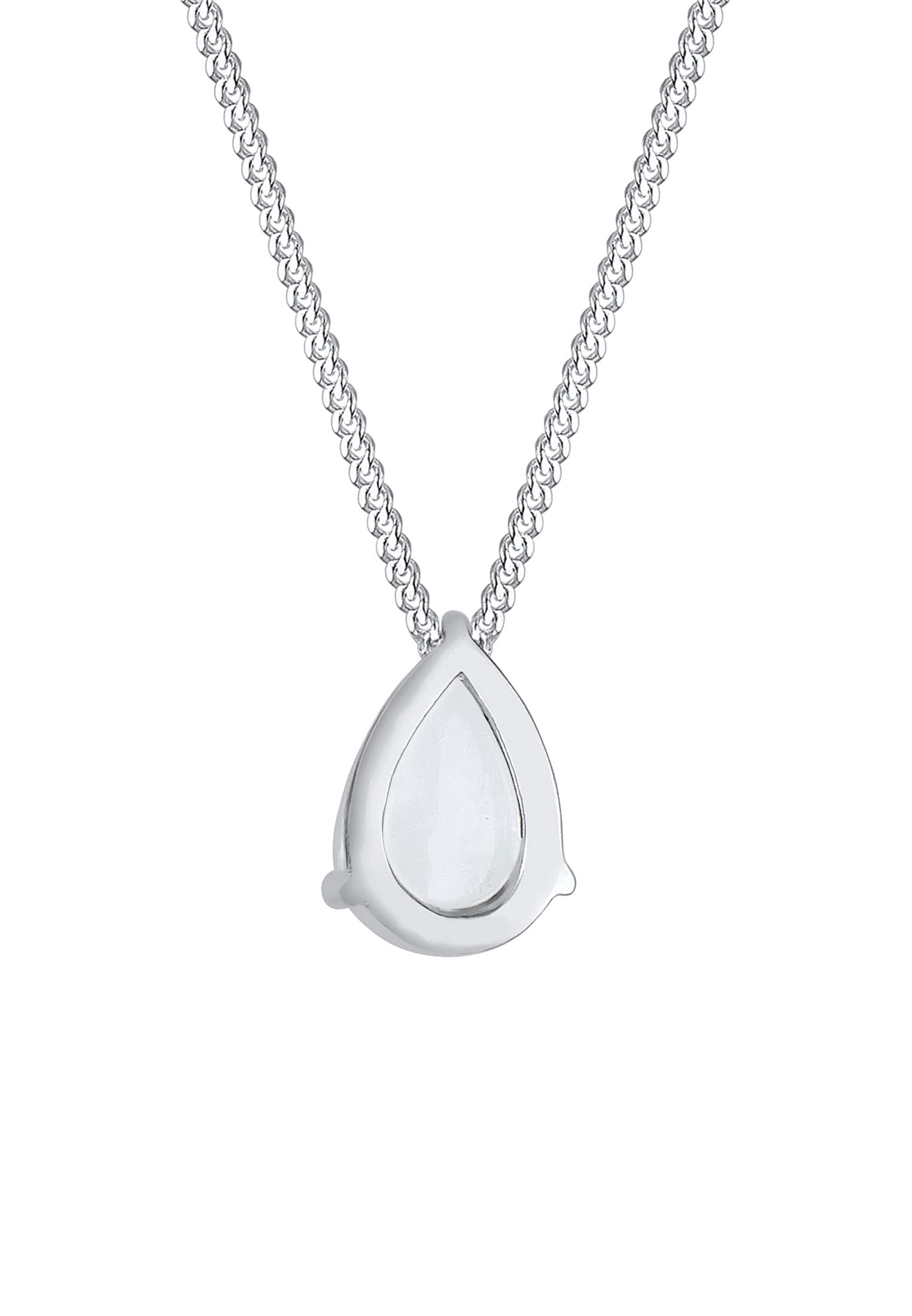 Elli Silberkette »Halskette Tropfen Mondstein Edelstein 925 Silber«