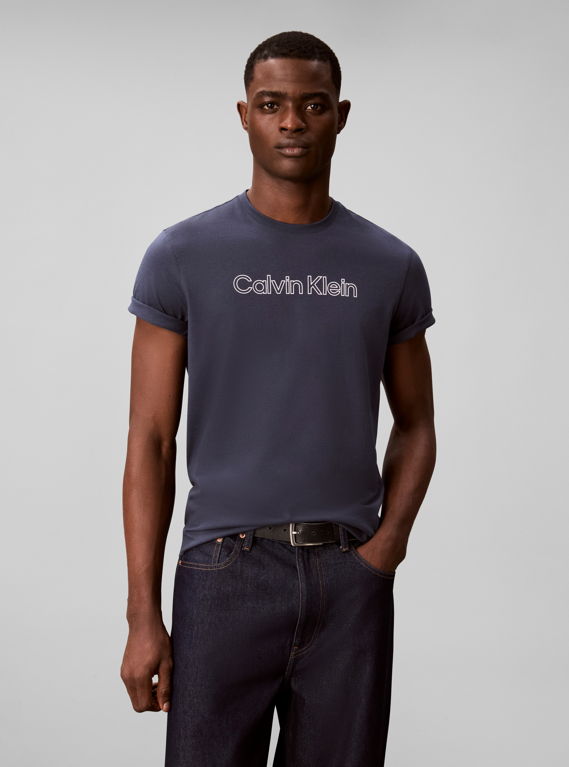 Calvin Klein T-Shirt »LOGO GRAPHIC« Regular fit mit Rundhalsausschnitt